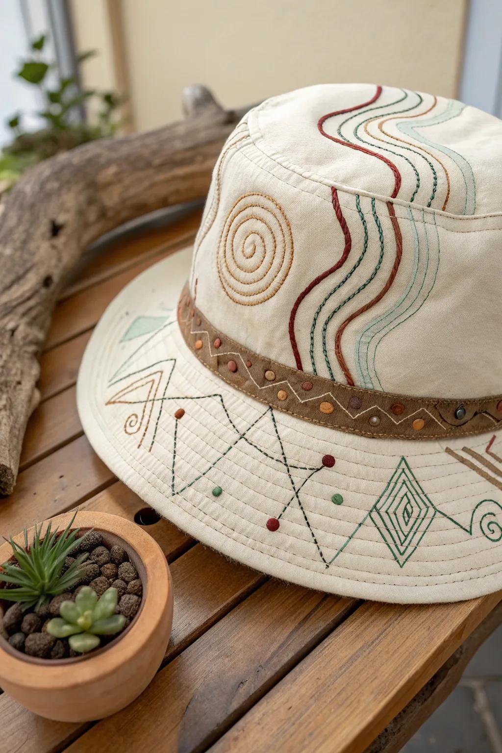 Embrace modern creativity with abstract embroidery—where minimalist design meets artistic flair.