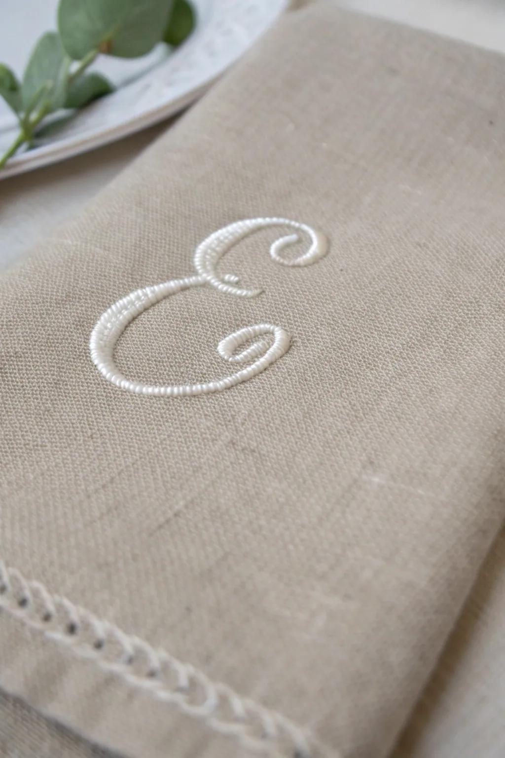 Elevate your logo with the timeless elegance of embroidered typography.