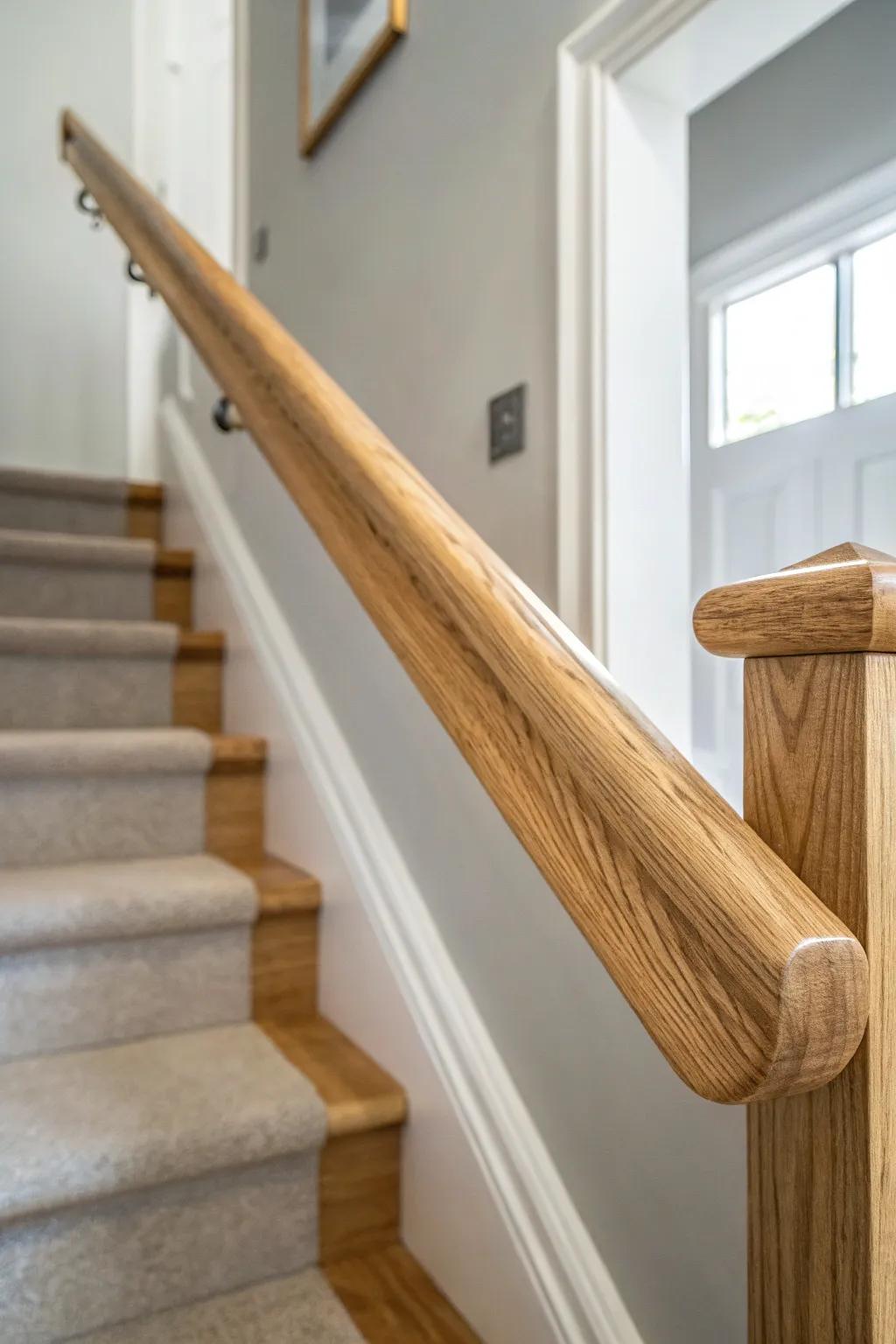 Silo Greige meets warm oak—whole-home calm that smooths transitions and lets wood shine.