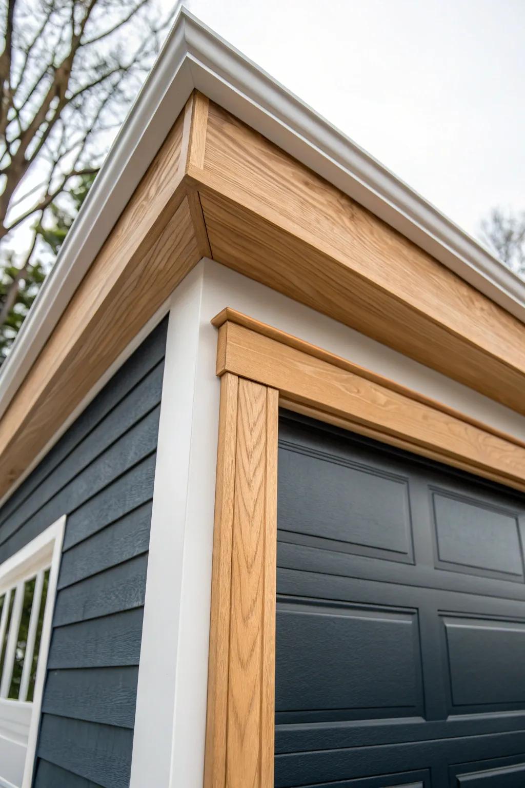 Repeat your window trim width and color on the garage door for a seamless, cohesive facade.