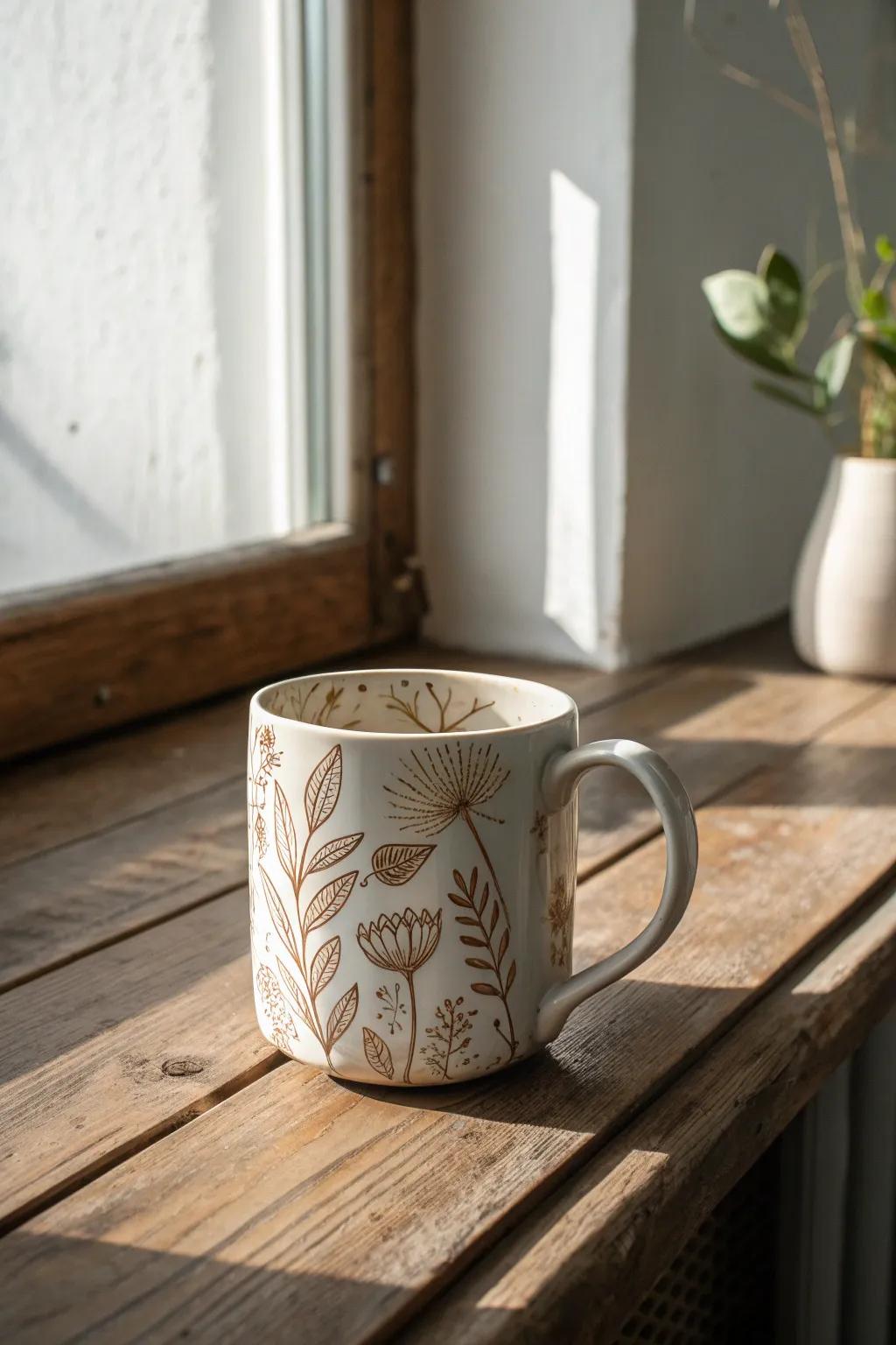 Sip in style with a touch of personal artistry. 🌿☕ #HandmadeGift #ScandiBoho