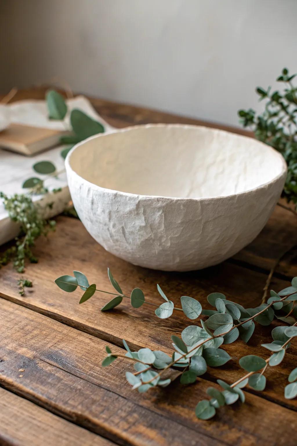 Elevate your home decor with handcrafted paper mache bowls, where simplicity meets artistry. 🌿✨