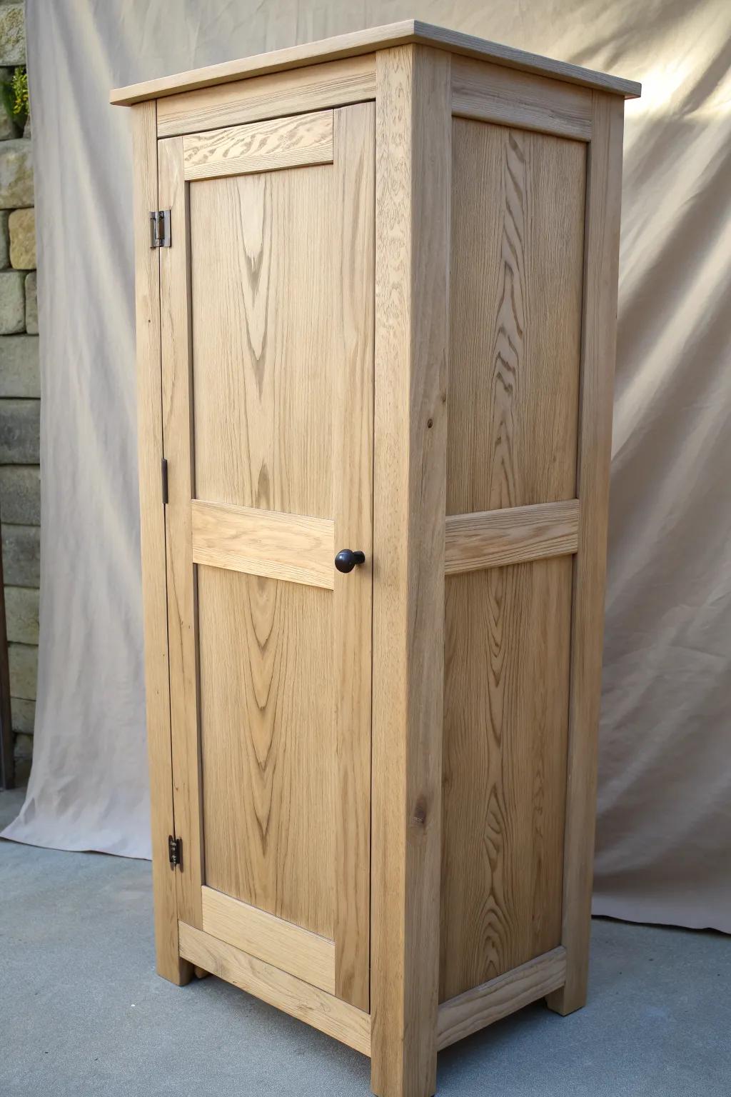 Shaker-style rustic doors: clean lines, warm grain, and a calmer, timeless kitchen feel.
