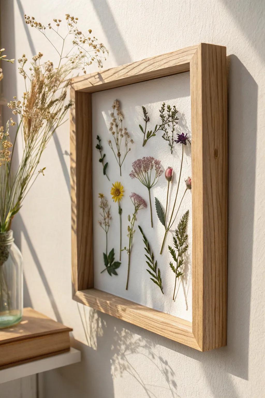 Capture the essence of nature with a beautifully crafted shadow box. 🌿 #MinimalistBeauty #ScandiBoho