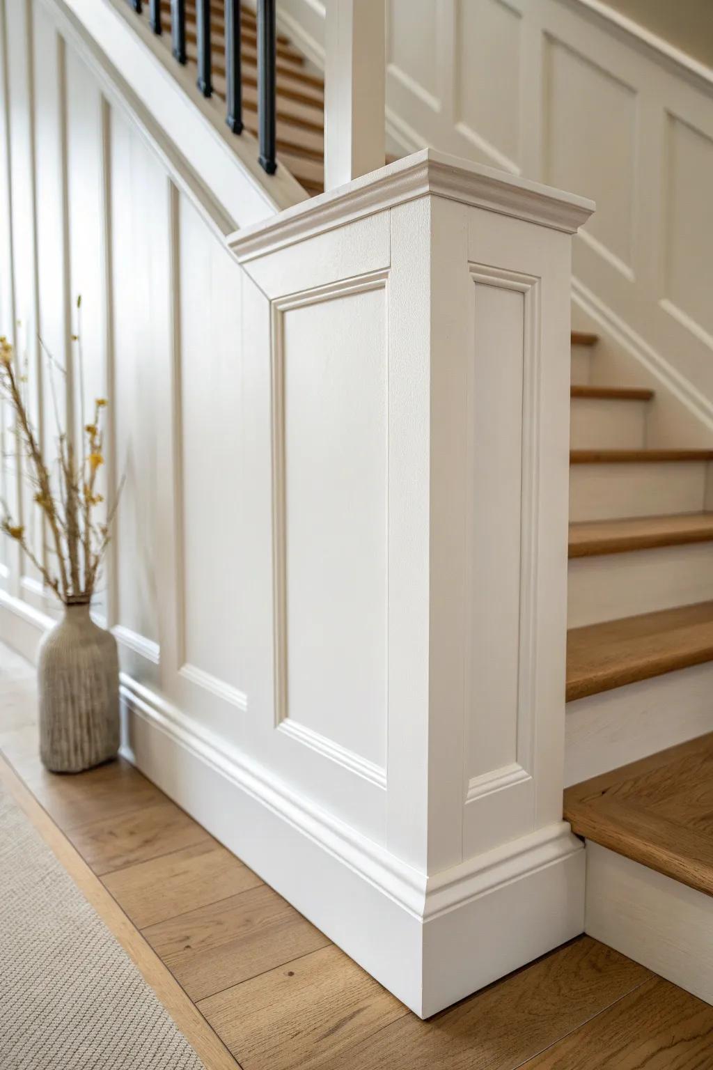Simple Shaker box trim adds modern farmhouse polish—clean rectangles with perfect spacing.