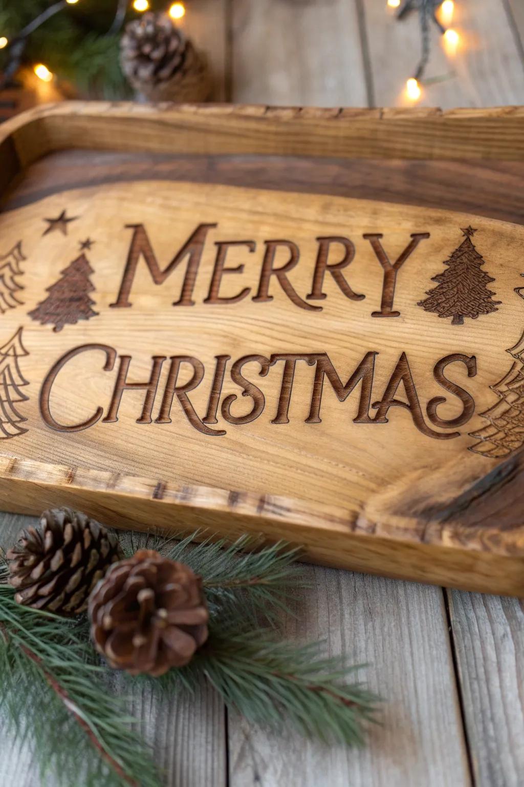Craft the perfect holiday mood with stunning wood-burned stencils.
