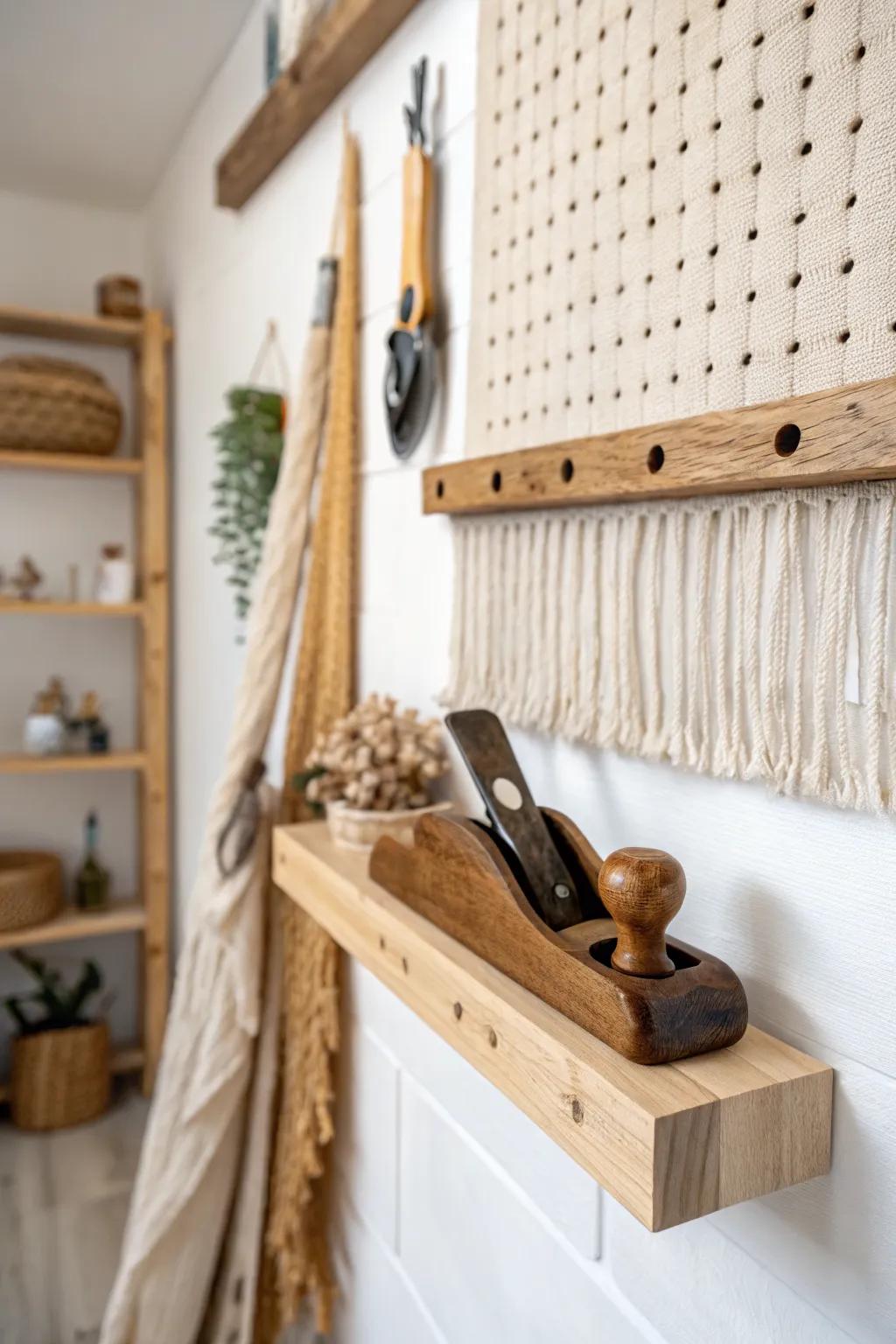 A French cleat wall keeps your favorite hand plane at eye level—beautiful, flexible, and fast.