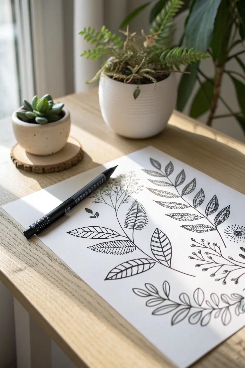 Embrace the beauty of nature with every stroke. Discover the artistry in simplicity.