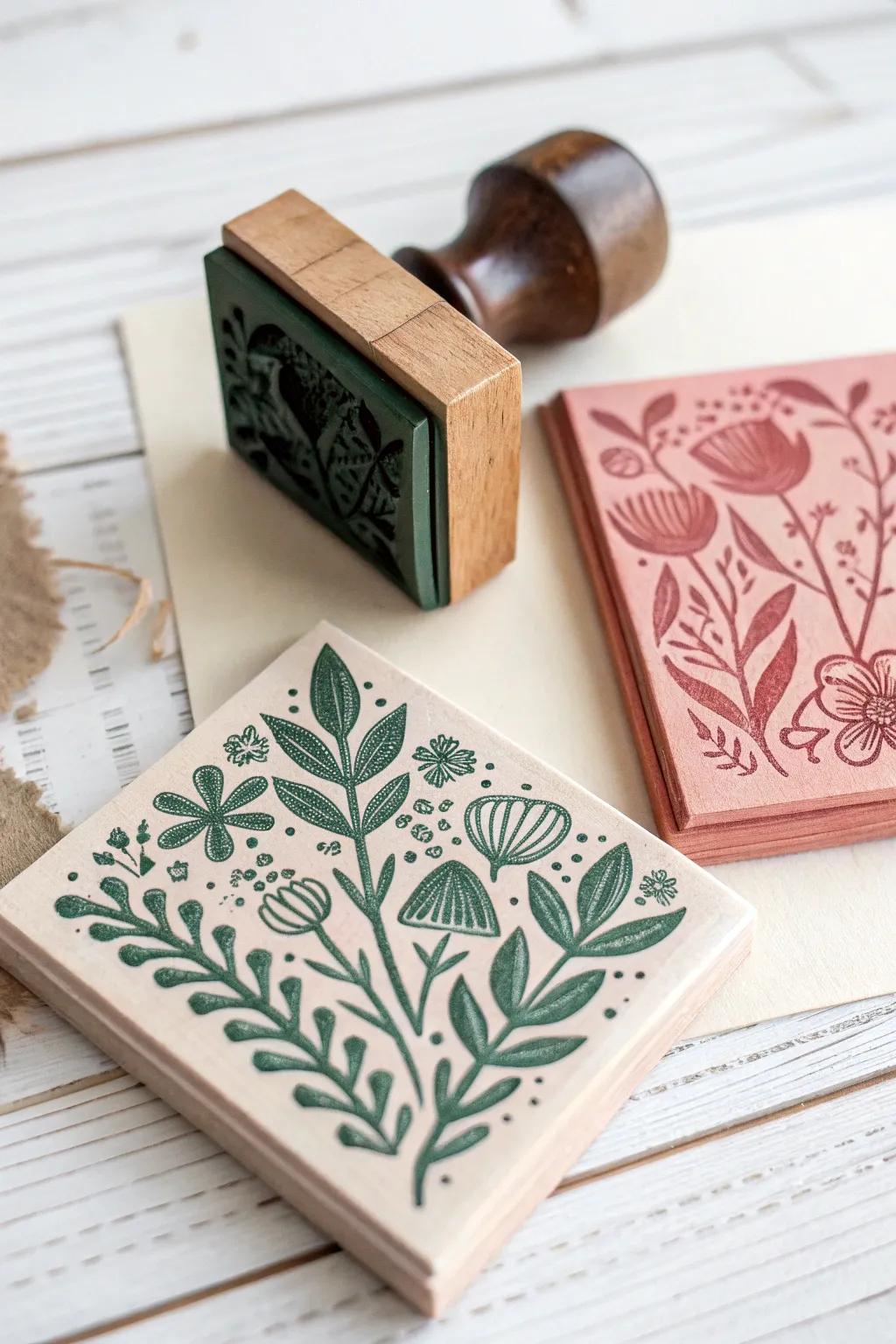 Elevate your library with nature's touch - discover the beauty of custom book stamps.