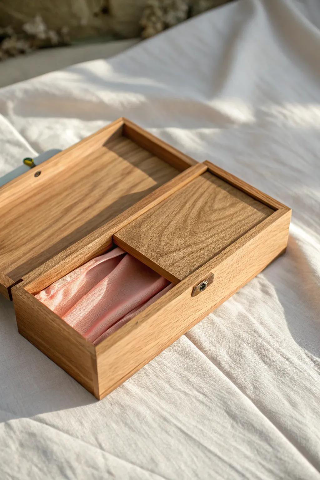 A bold terracotta sliding lid and tiny finger notch make this gift box feel truly special.