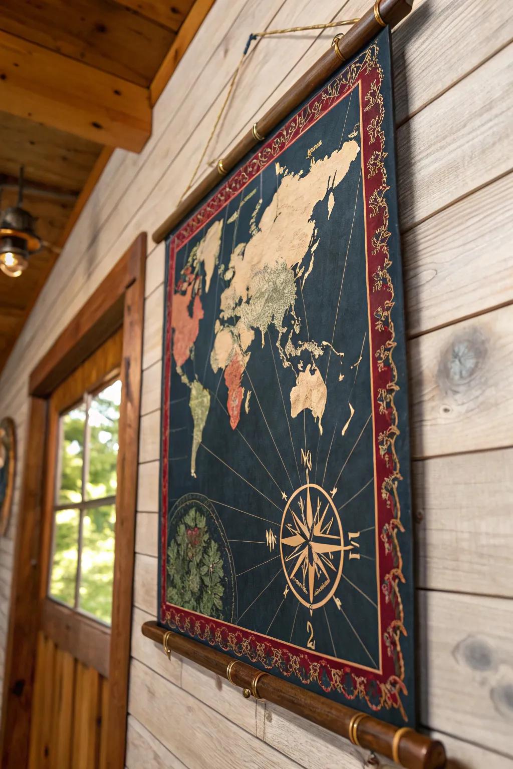 Ignite a young explorer’s imagination with this stunning map art piece, where craftsmanship meets adventure.