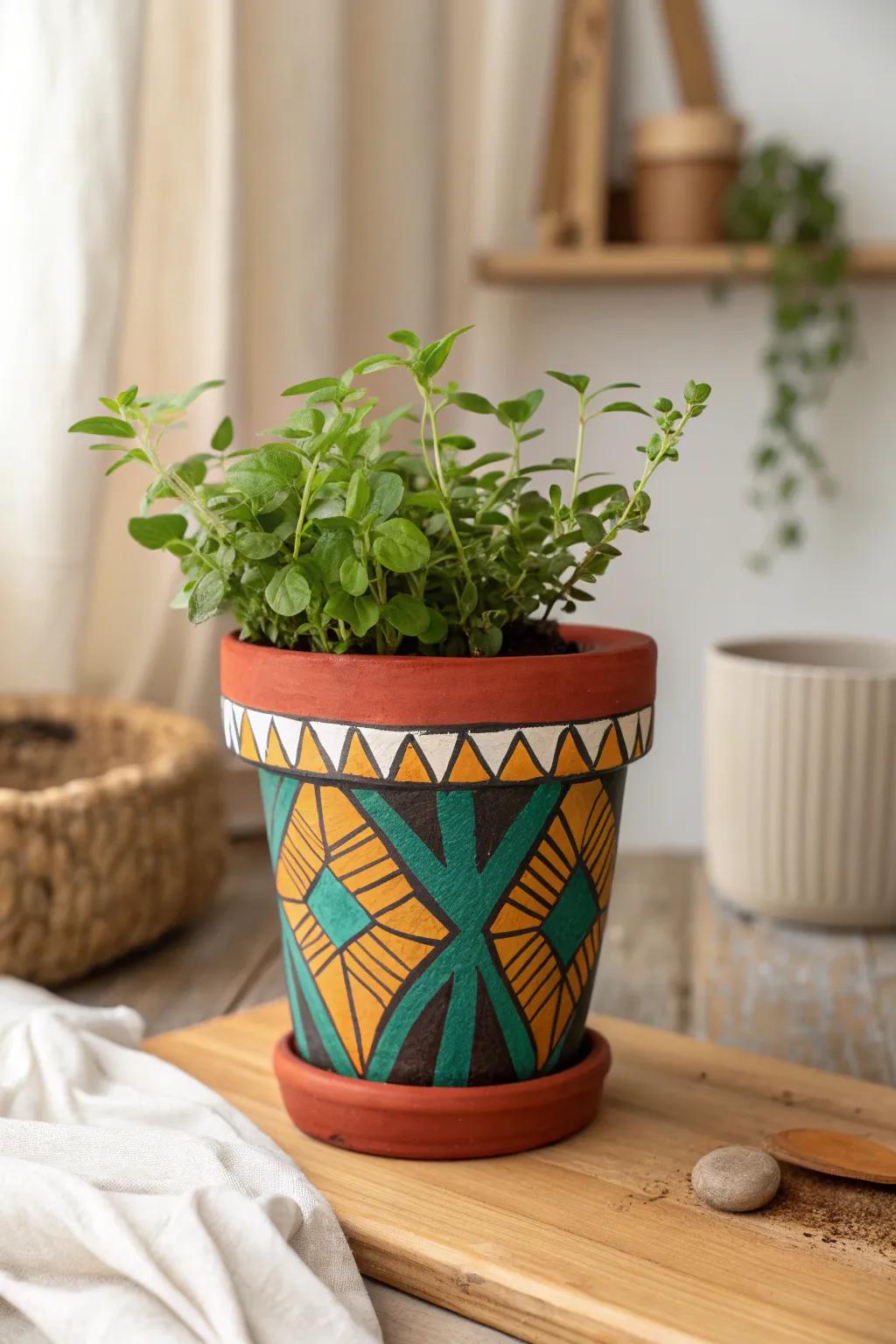 Transform your greenery into art with vibrant painted pots. Let your creativity shine!