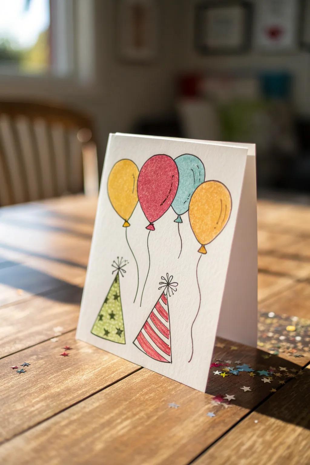 Celebrate with style: a handcrafted birthday card that brings joy with every detail.