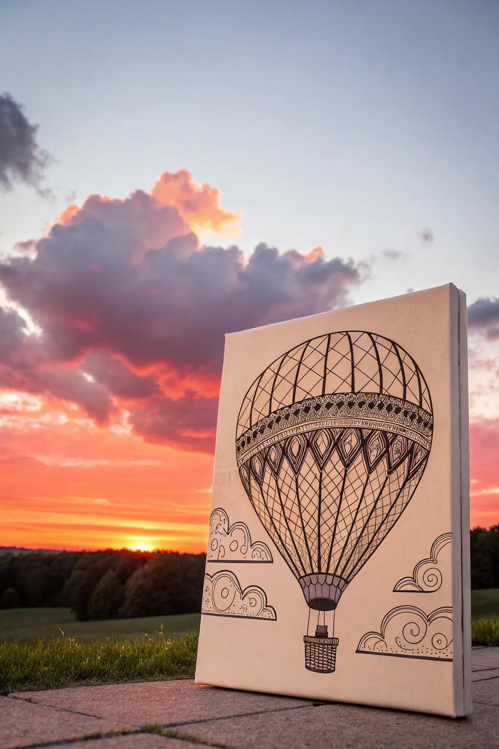 Elevate your art with the magic of a sunset sky.