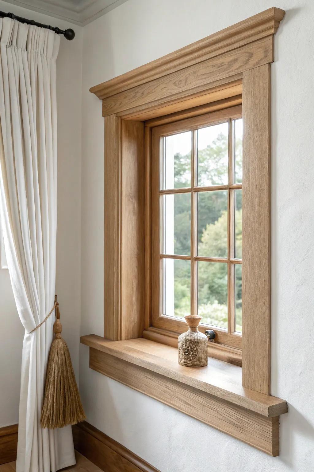 Colonial window casing with a crisp flat header—an instant entablature-style upgrade.