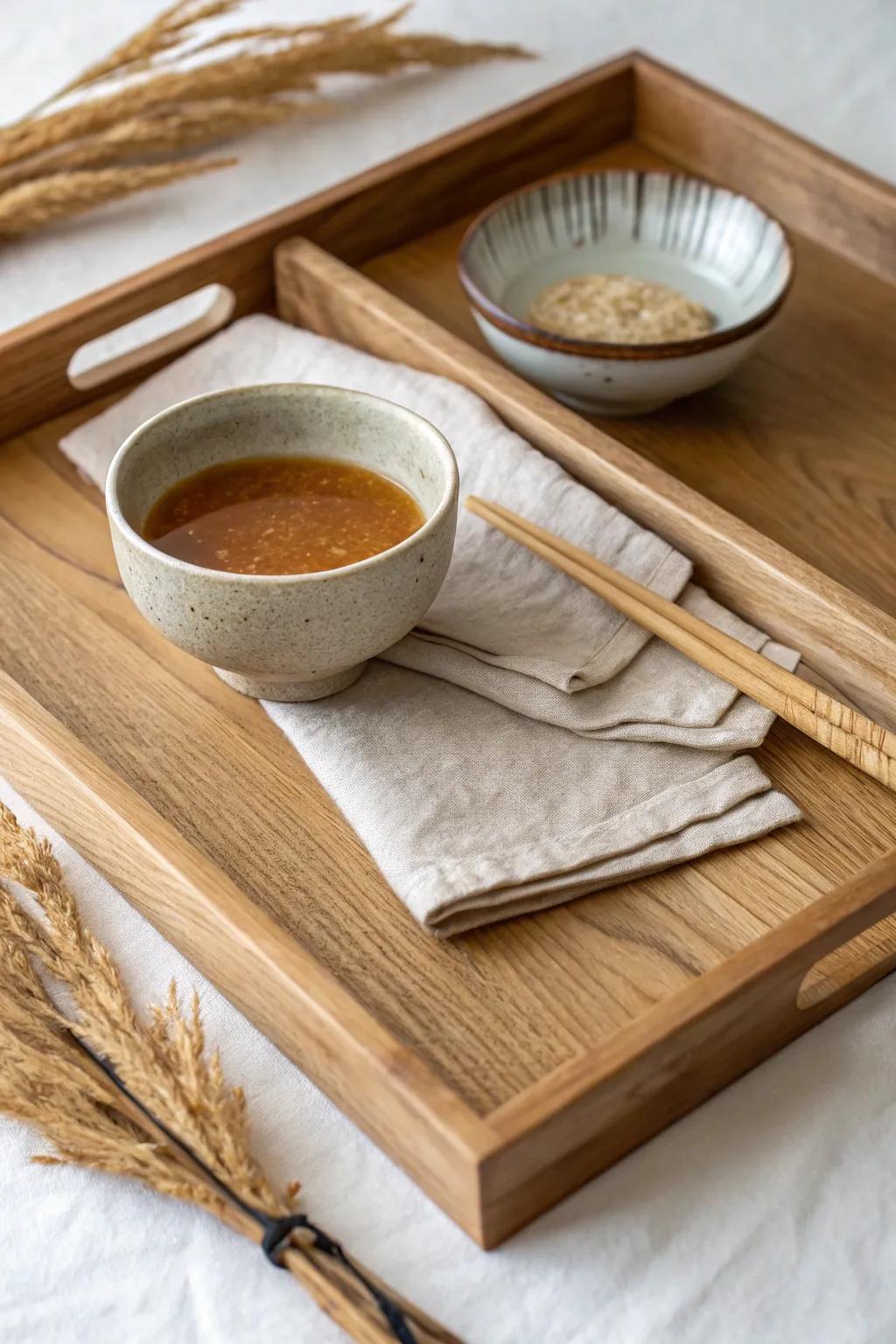 Classic Japanese calm: rice on the left, soup on the right—clean, balanced, beautiful.