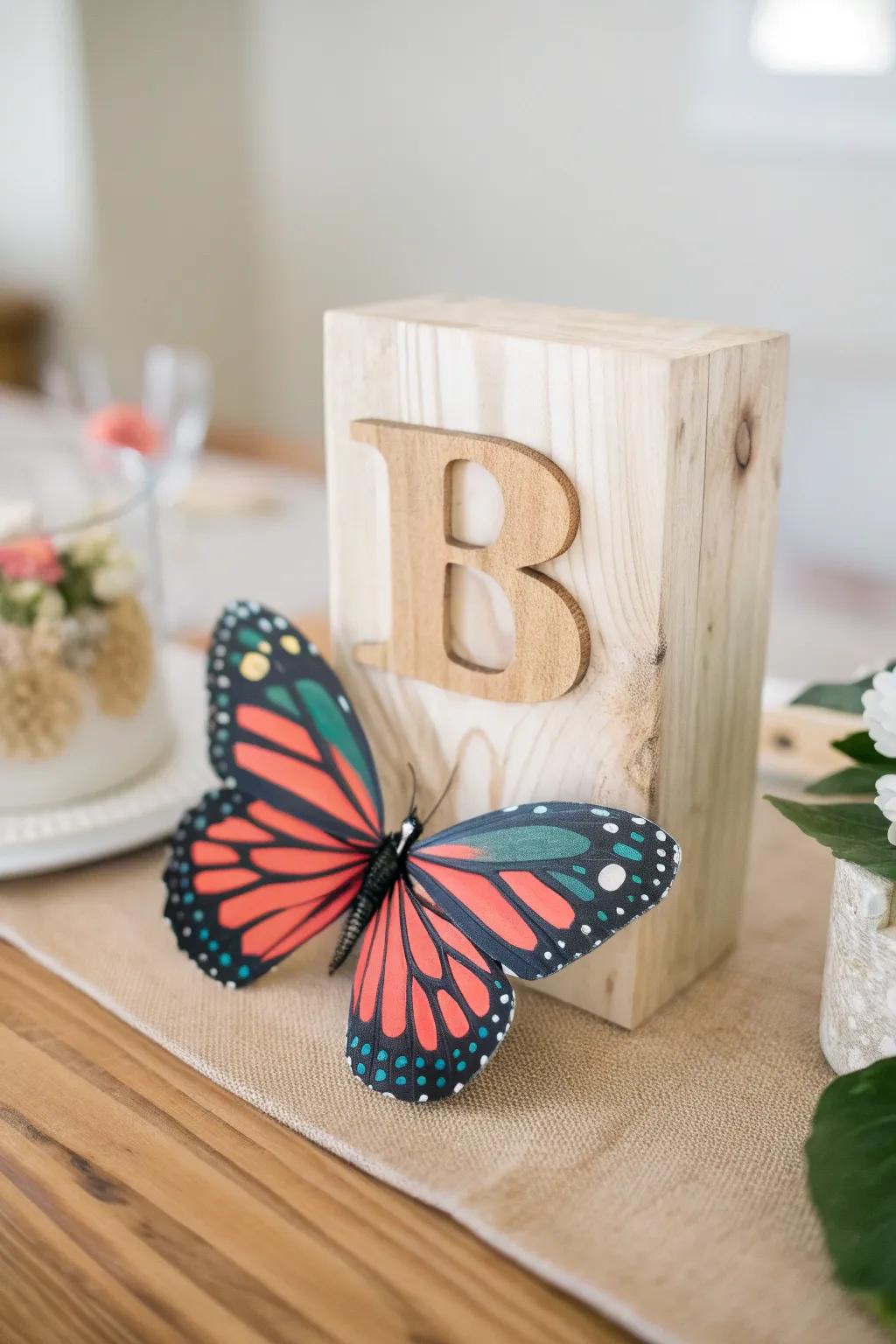 Transform the letter 'B' into a charming butterfly for a touch of nature and craft beauty!