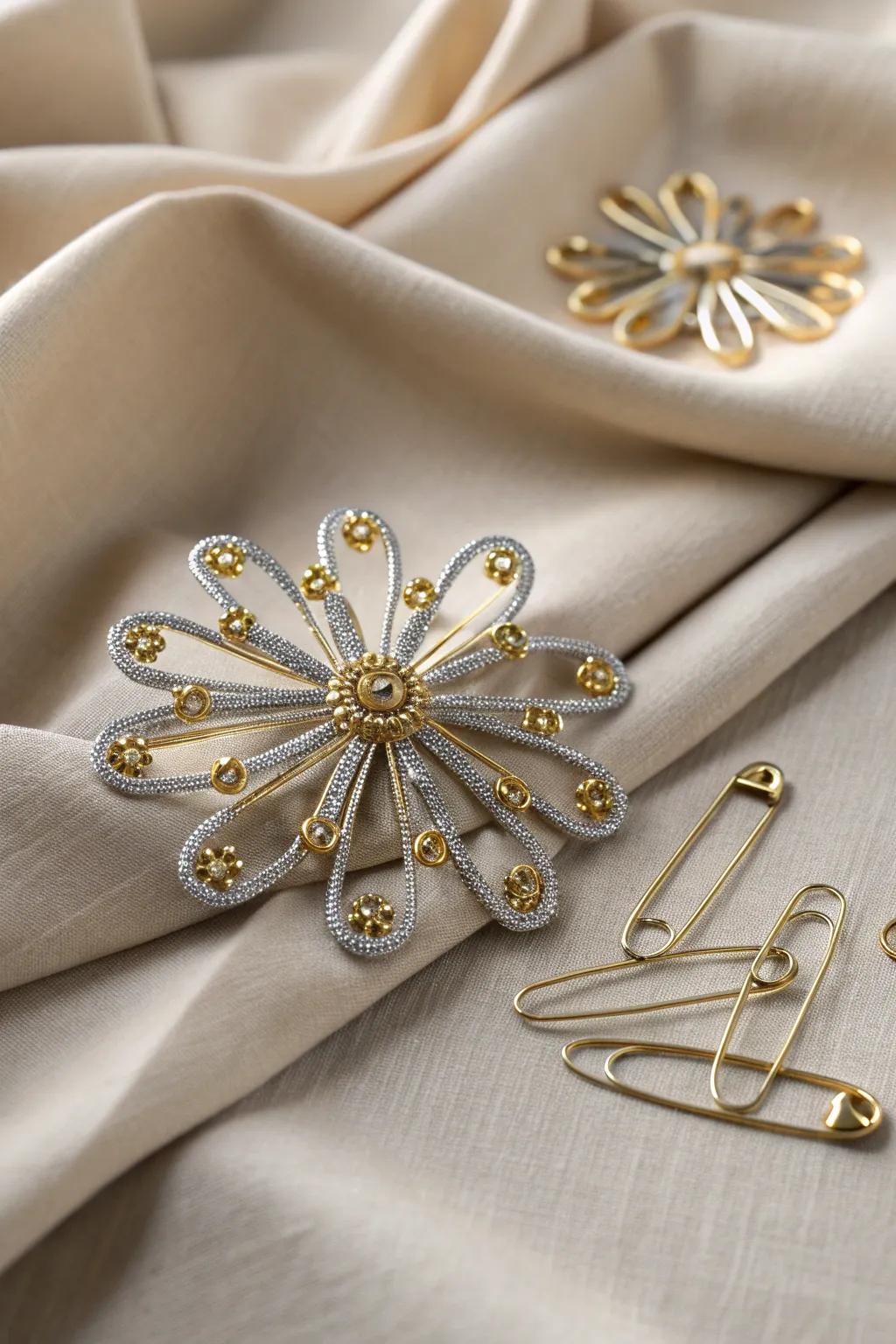 Transform your wardrobe into a canvas with stunning safety pin art—where minimalism meets bohemian elegance.