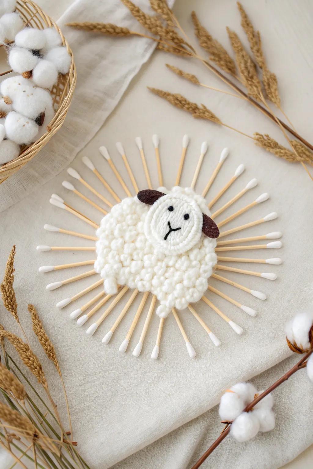 Embrace the art of simplicity with this charming Q-Tip sheep craft, blending minimalist elegance with a touch of whimsy.