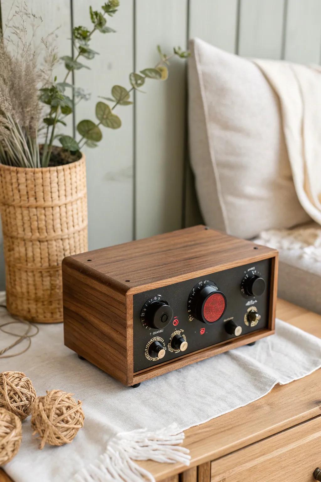 Unlock the magic of imagination with this beautifully crafted time machine box, where simplicity meets bold creativity.