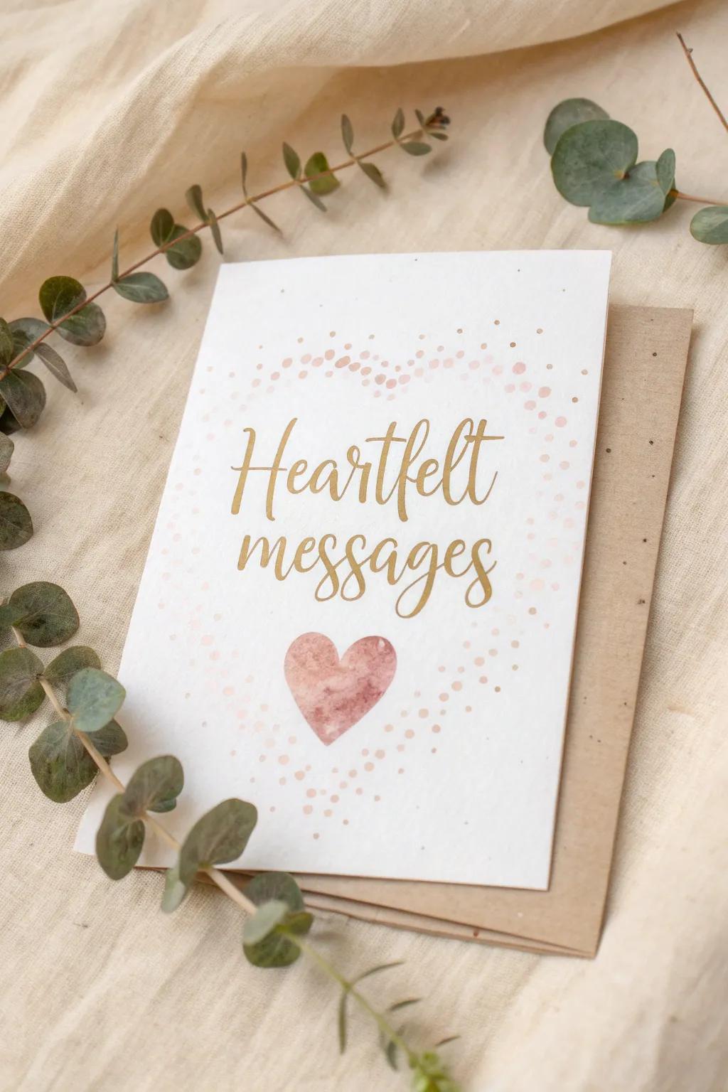 Crafted with love: Discover timeless elegance in every heartfelt message.