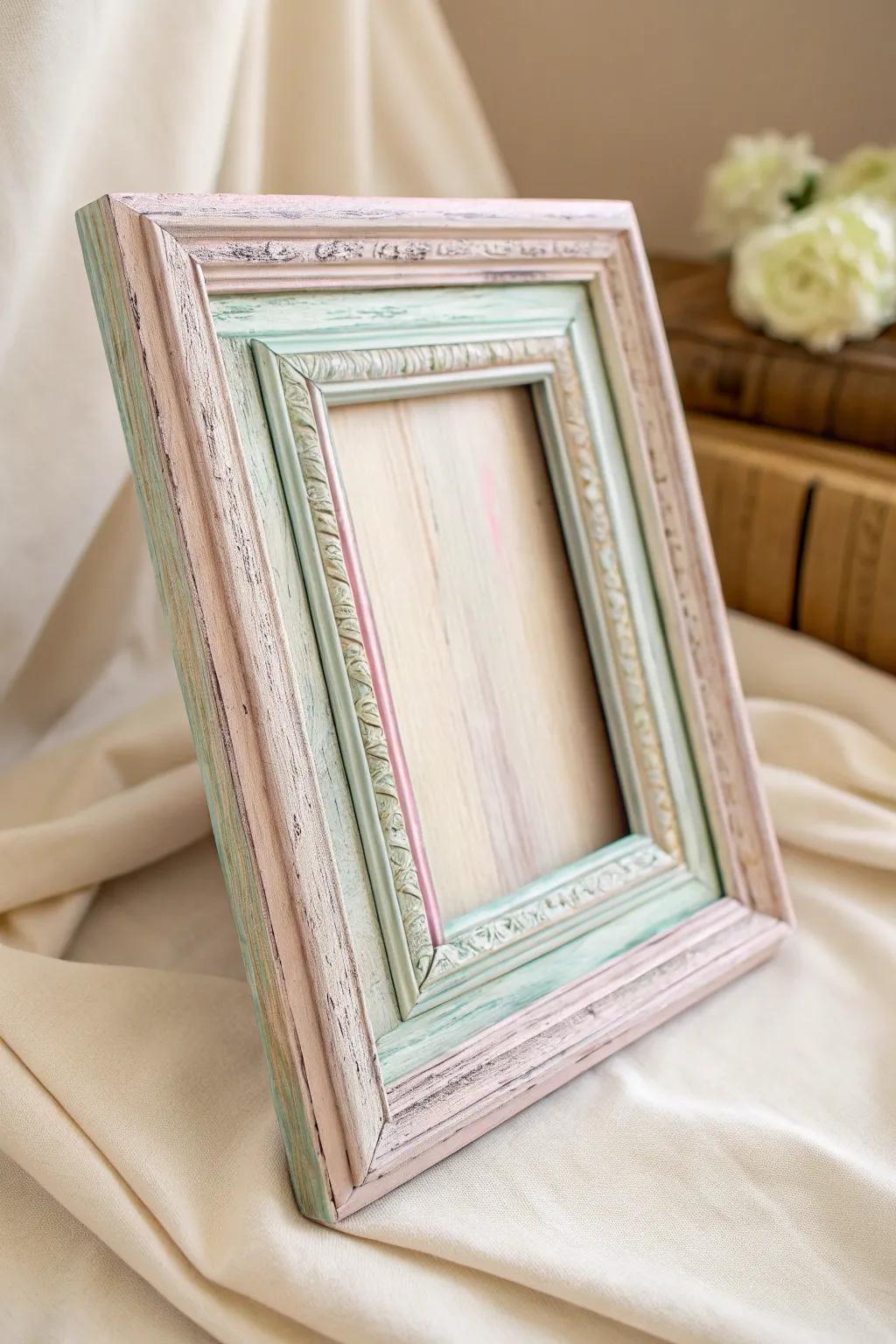 Transform your frames into a pastel dream with the magic of chalk paint.