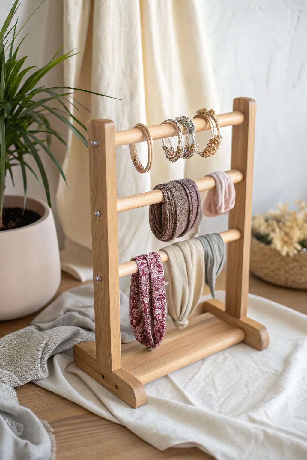 Transform your headband collection into art with this chic jewelry organizer display!