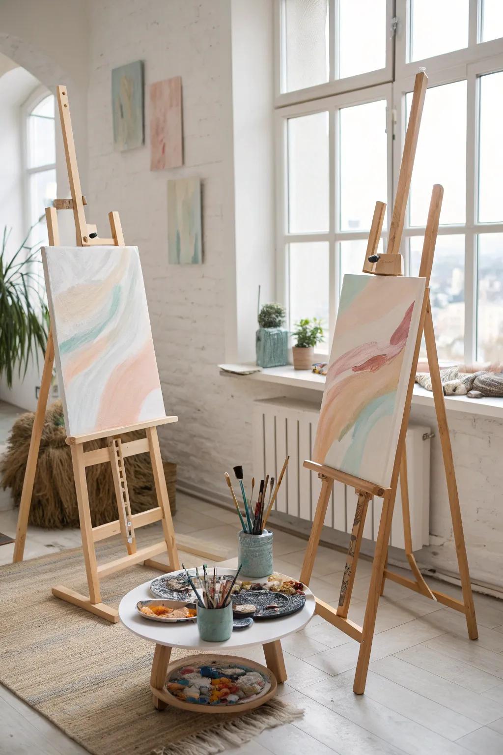 Unleash your creativity with a playful paint-and-swap session. Discover the joy of spontaneous art together!