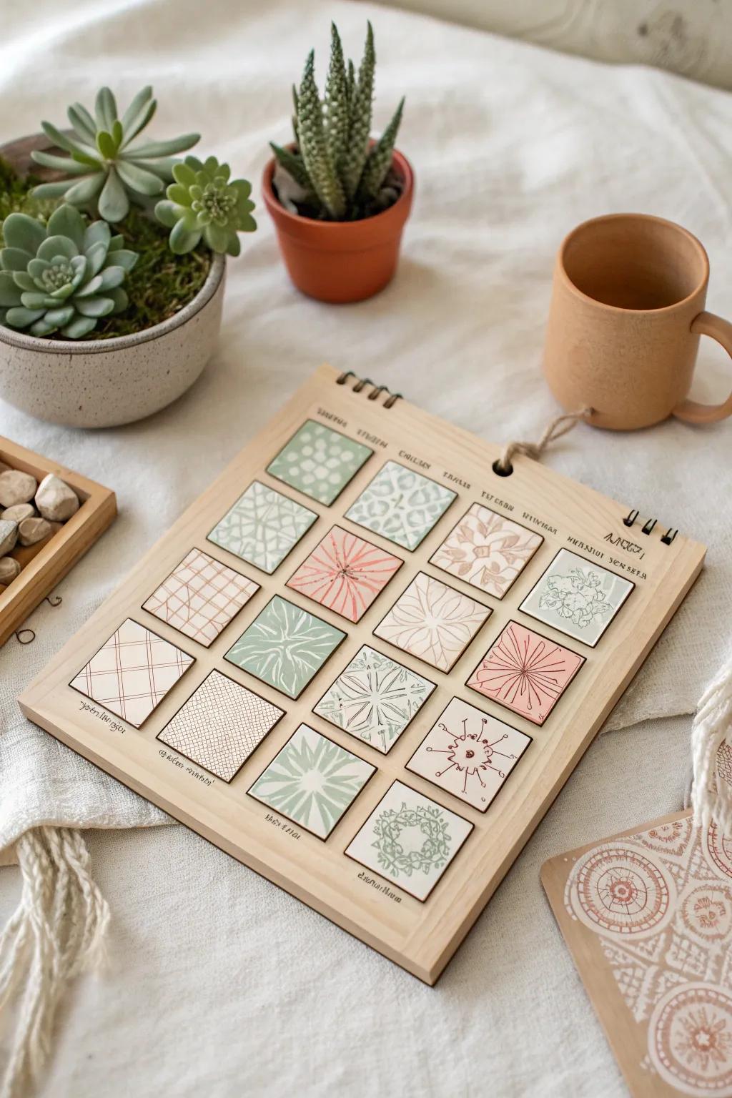 Elevate your mood tracking with geometric elegance and natural beauty. 🌿📅 #MoodTracker #ScandinavianDesign