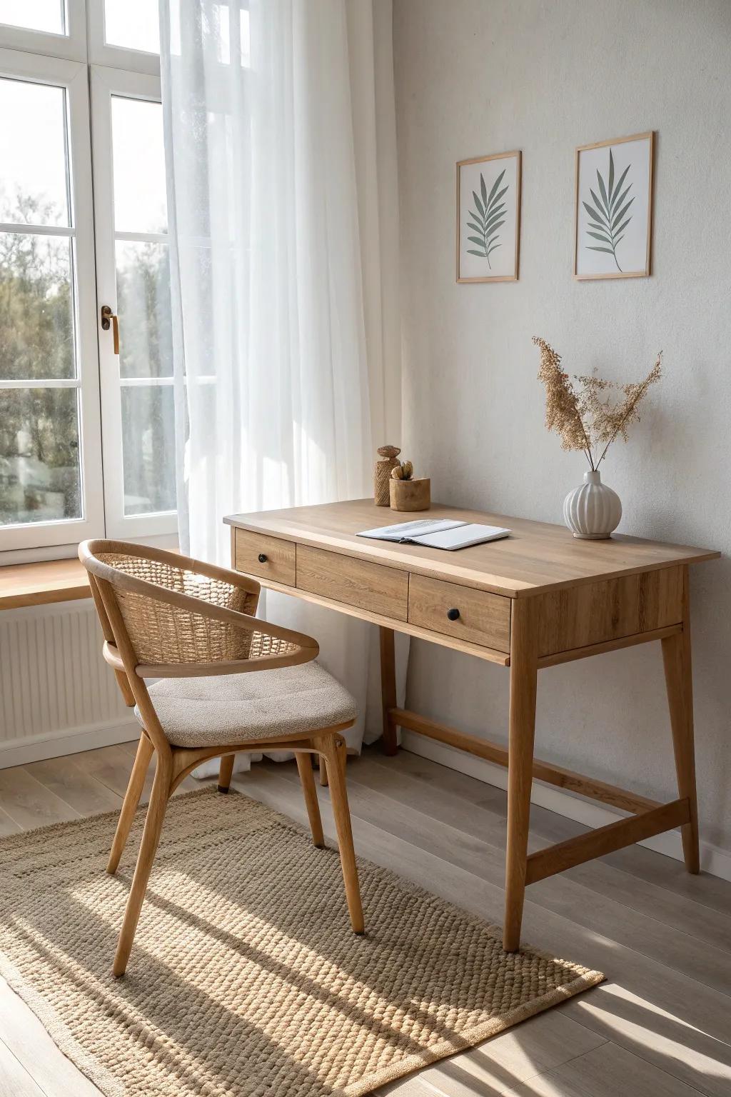 Angle your desk to catch side daylight—less screen glare, better focus, and a calmer mood.