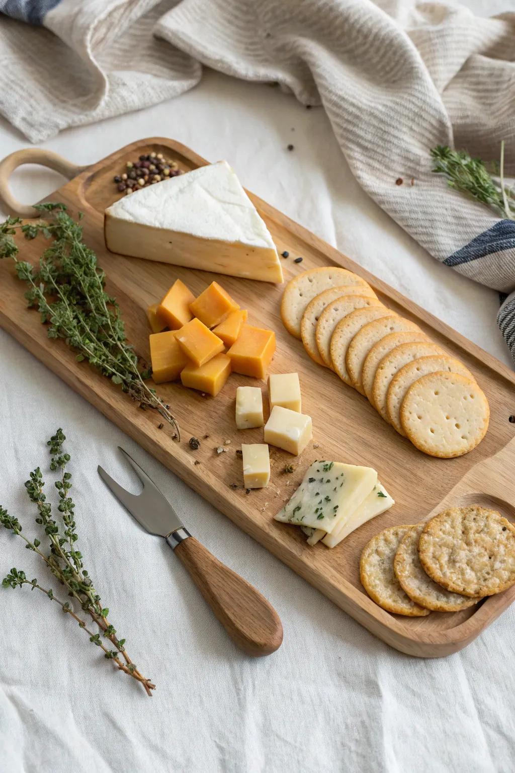 Mix wedges, cubes, slices, and crumbles for a charcuterie table with effortless texture.