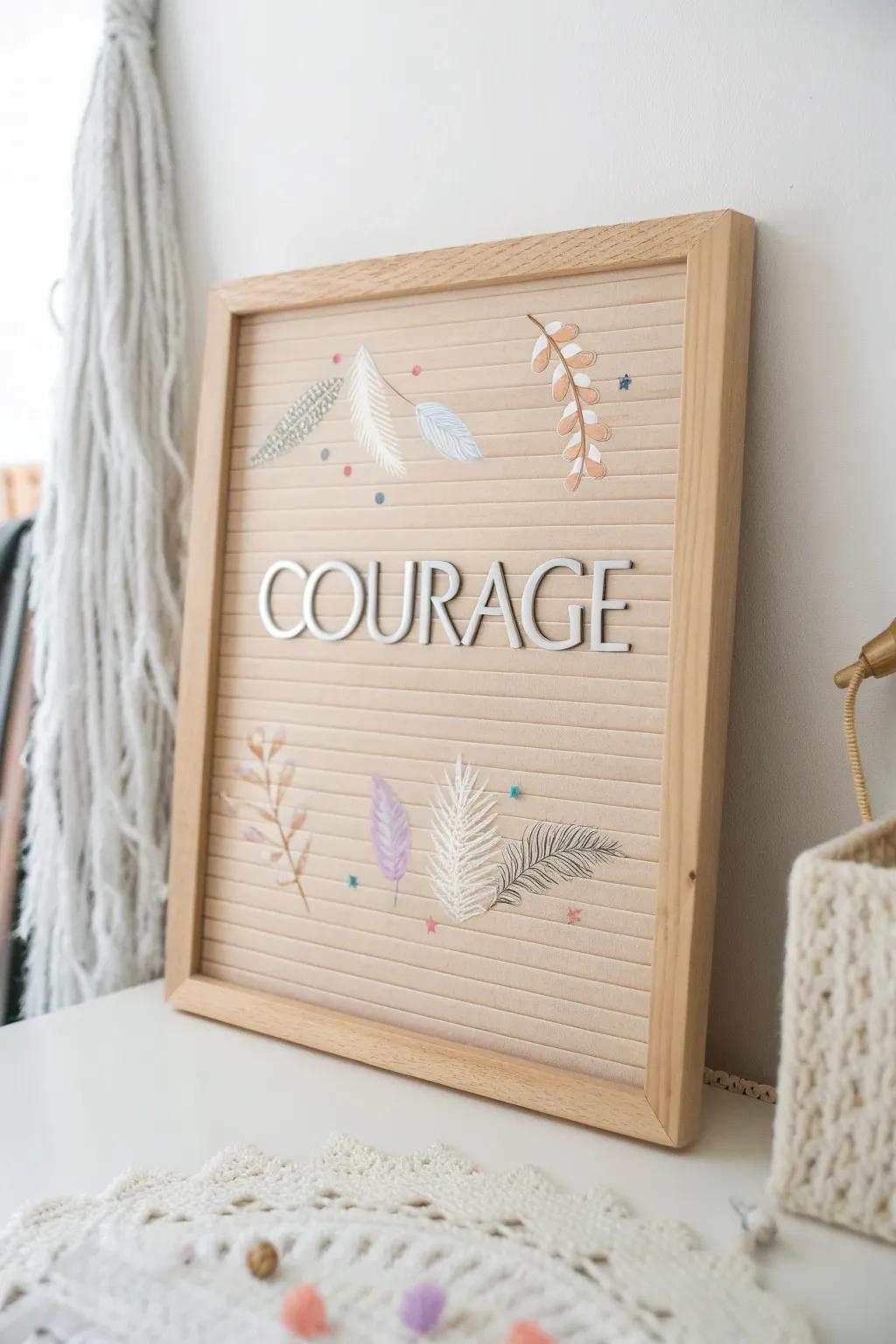 Embrace the beauty of courage with a minimalist touch. 🌿✨ #Courage #MinimalistDesign