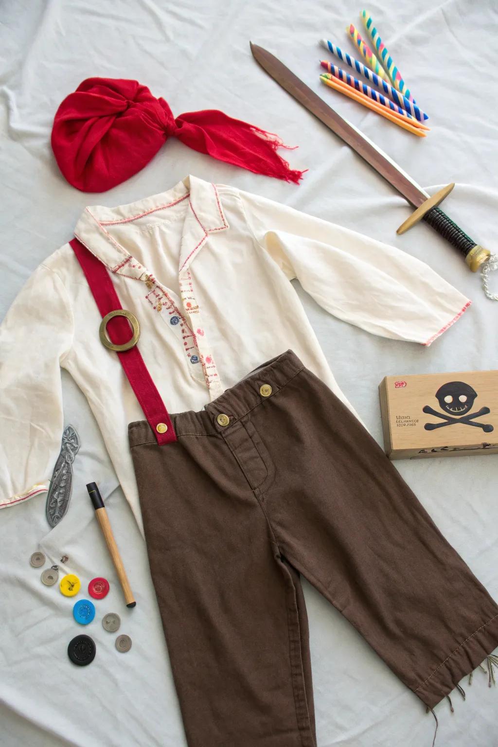Unleash your child's inner pirate with this charming DIY costume, where simplicity meets adventure. #PiratePlay #DIYCostume