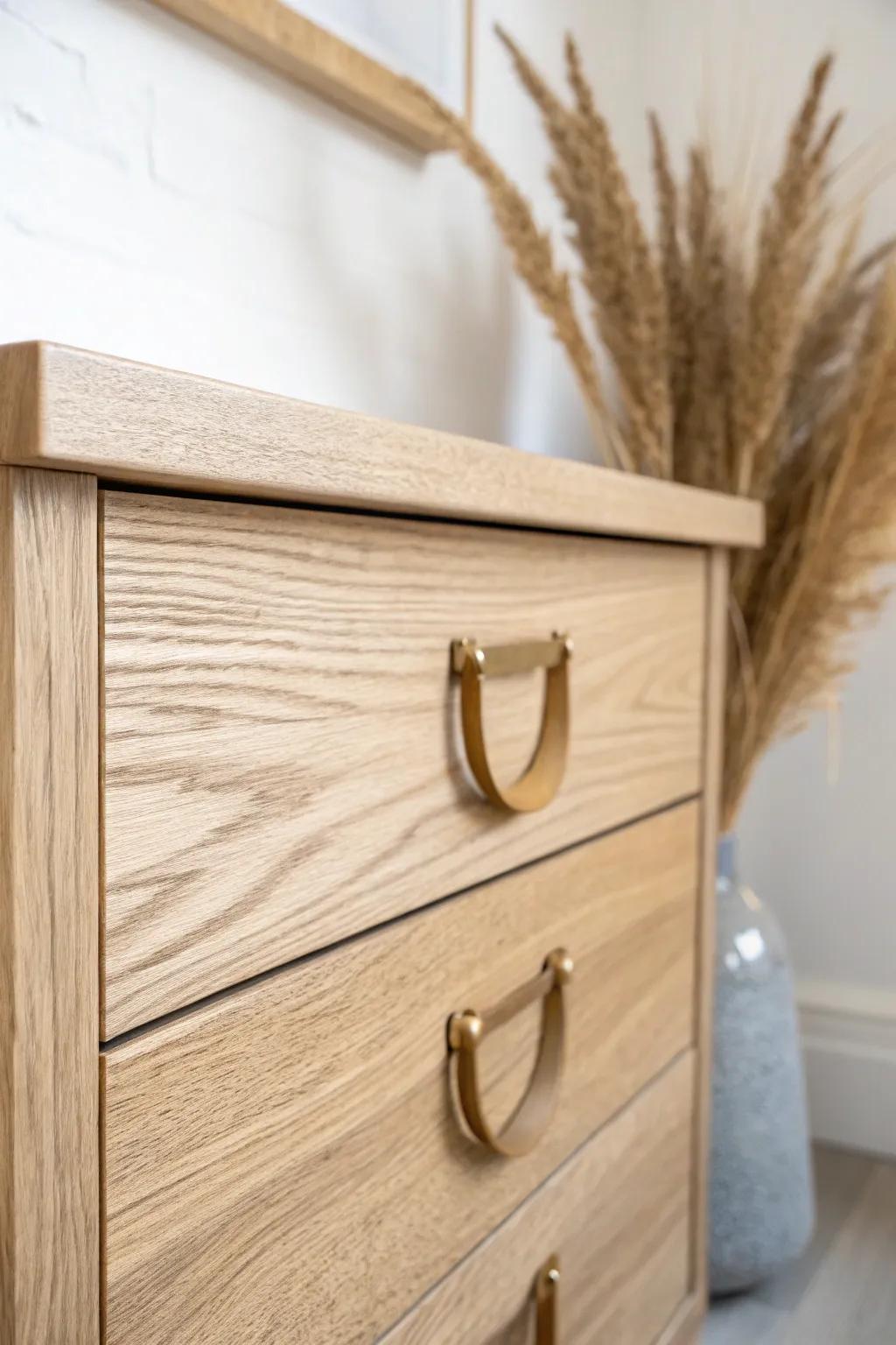 A single swapped drawer pull can transform your dresser bar—mix brass, leather, and vintage charm.
