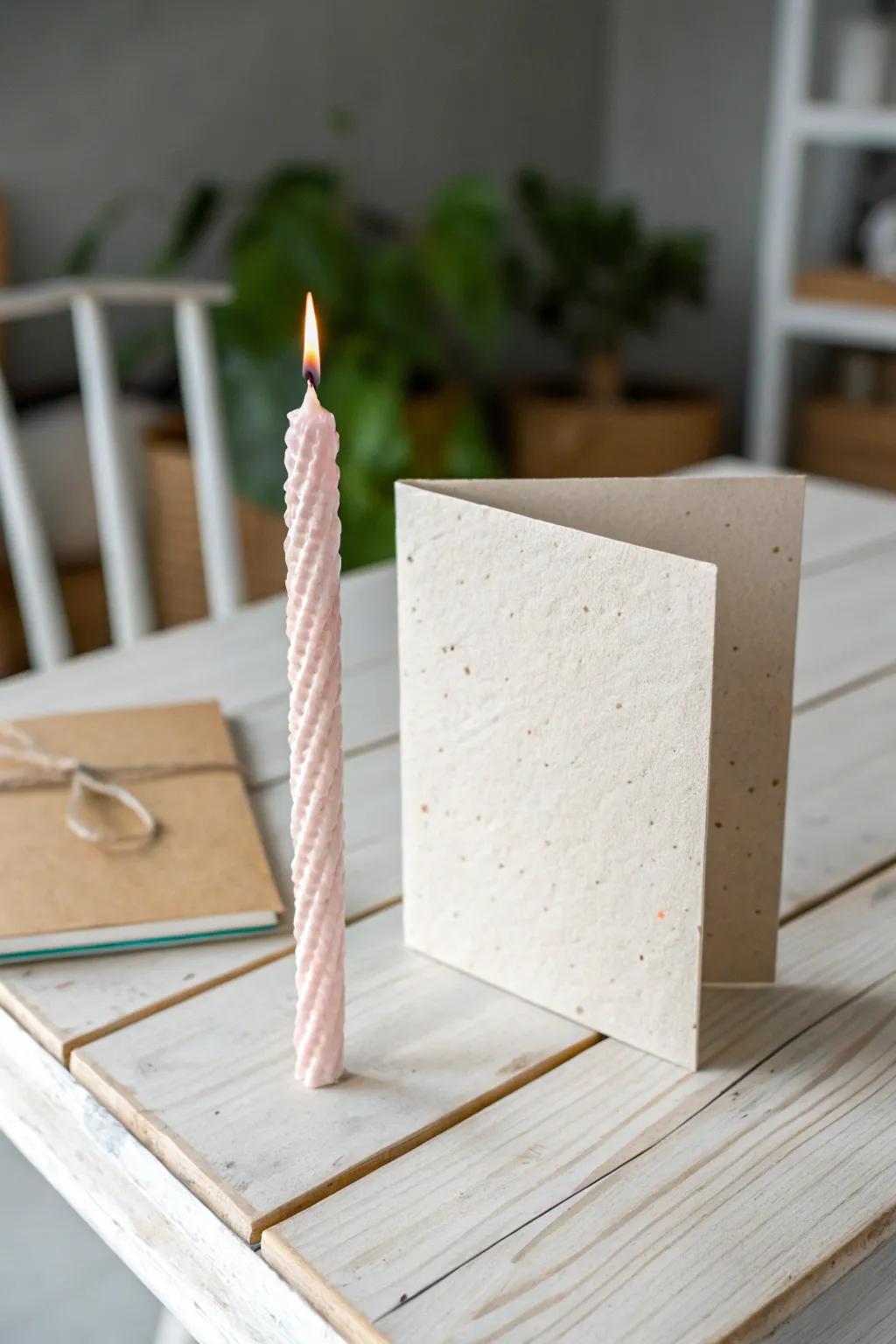 Illuminate your creativity with a simple yet stunning birthday card design. #CraftedCharm #MinimalistMagic