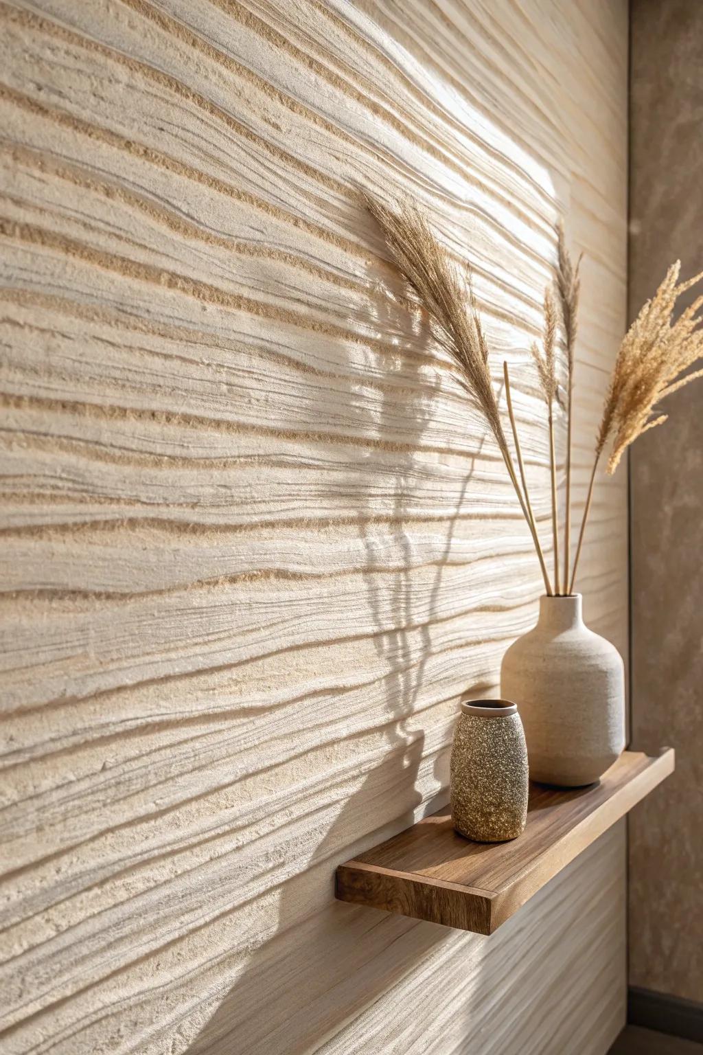 Transform your walls with the subtle elegance of a linen-effect faux finish. 🌾 #LinenTexture #ScandiBoho #WallArtInspiration