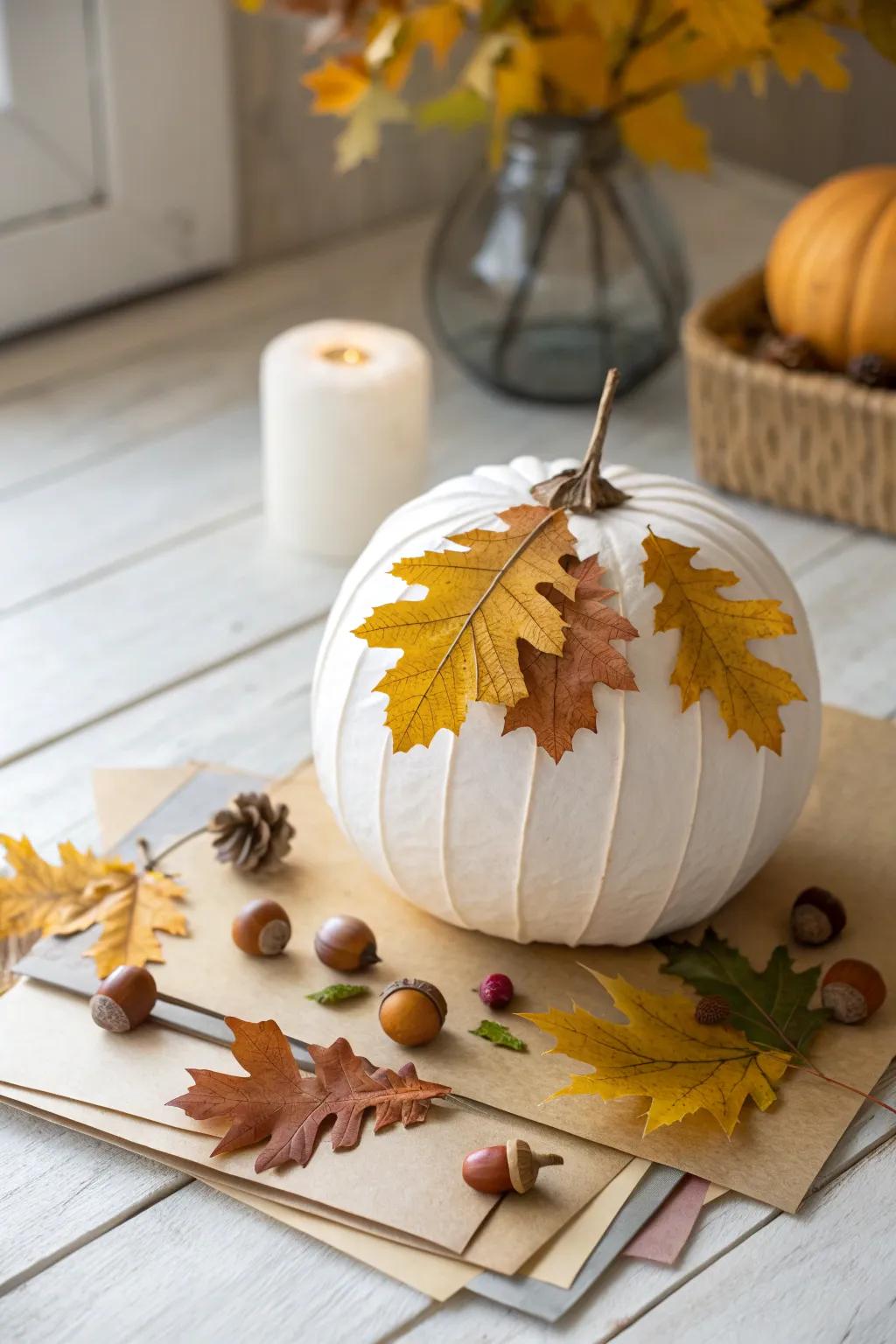 Embrace the Autumn Aura with this elegantly disguised paper pumpkin, bringing nature's beauty into your home.
