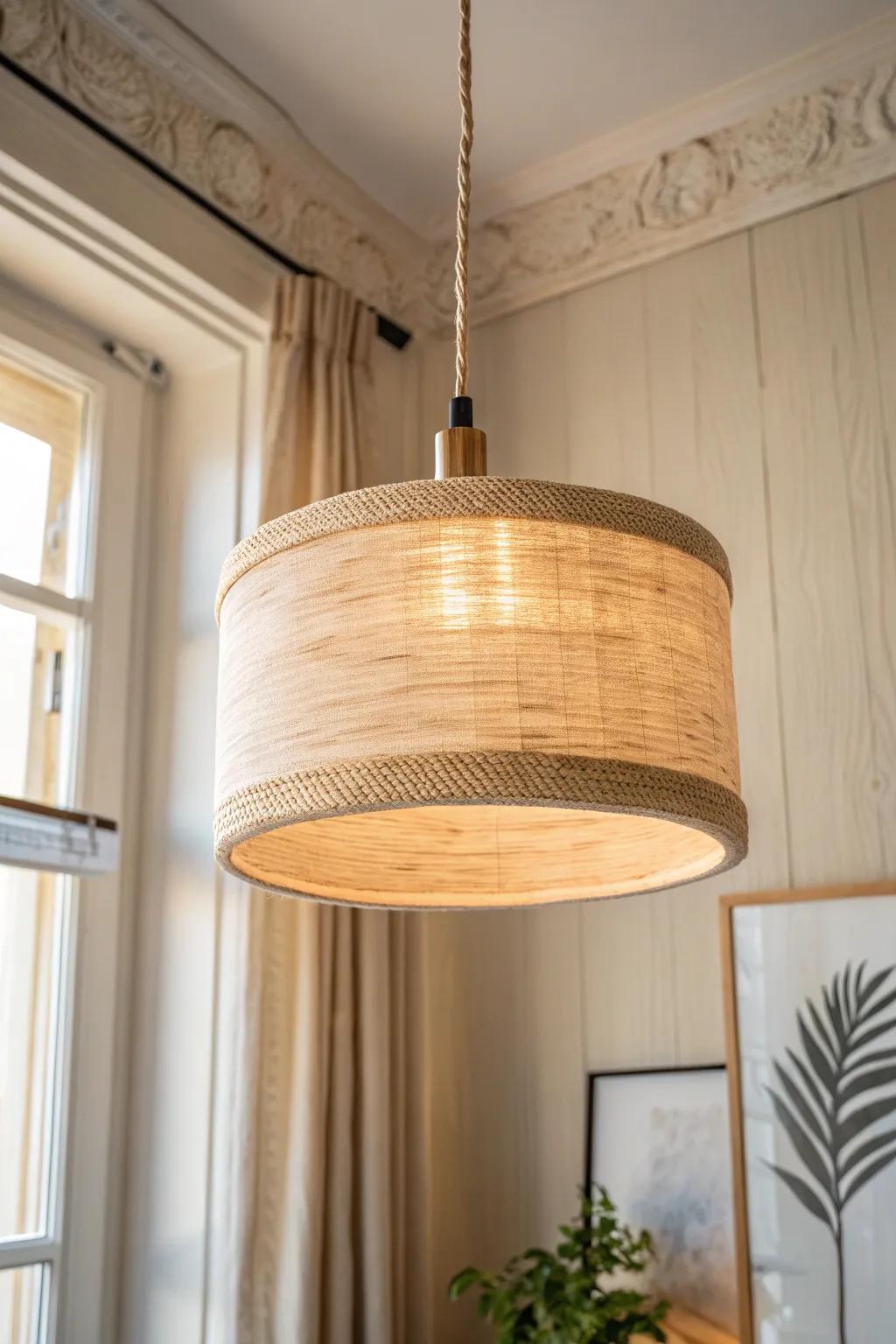 Simple pendant, big impact: warm wood and soft glow for effortless Scandinavian style.