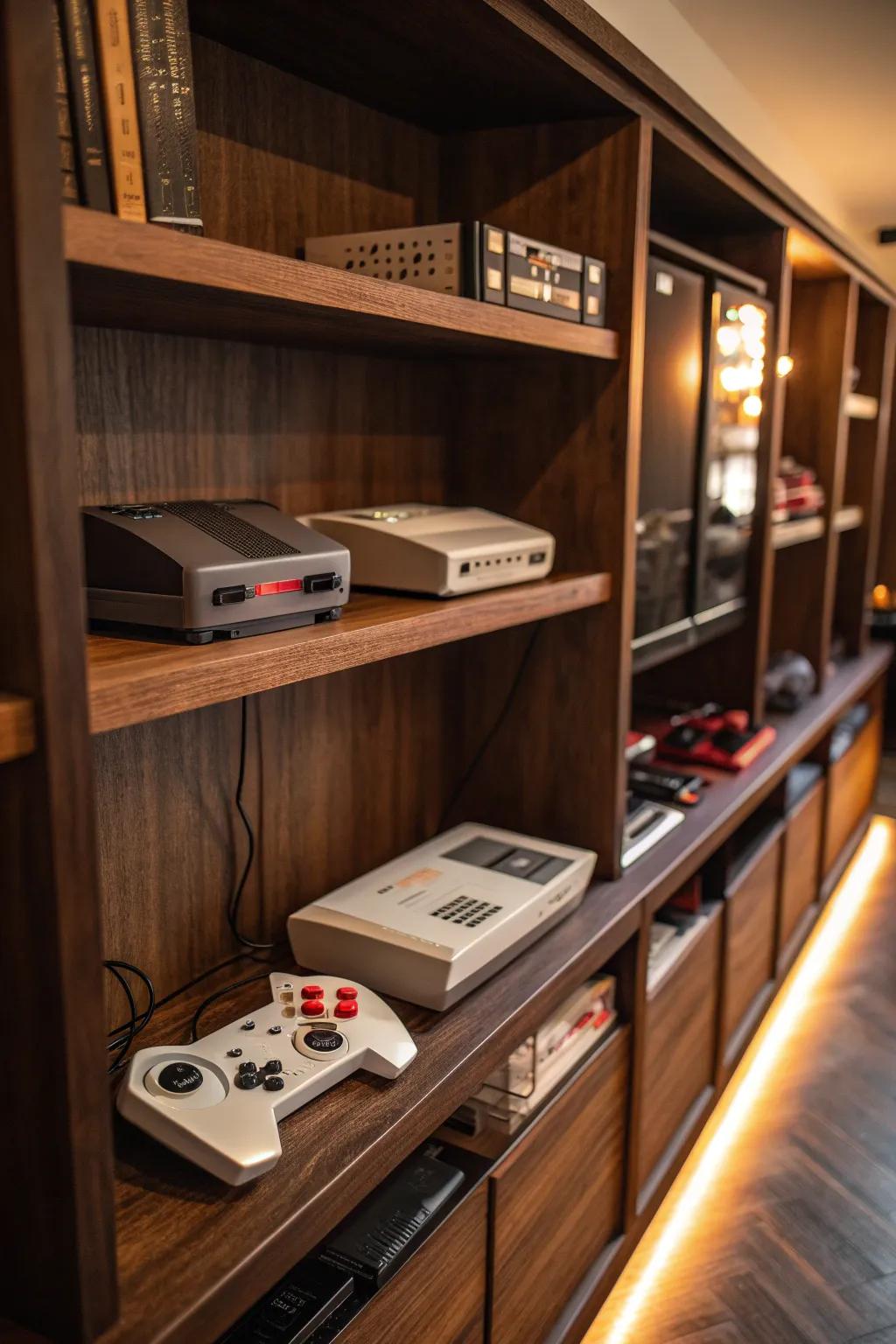 A journey through gaming history in one beautifully crafted shelf.