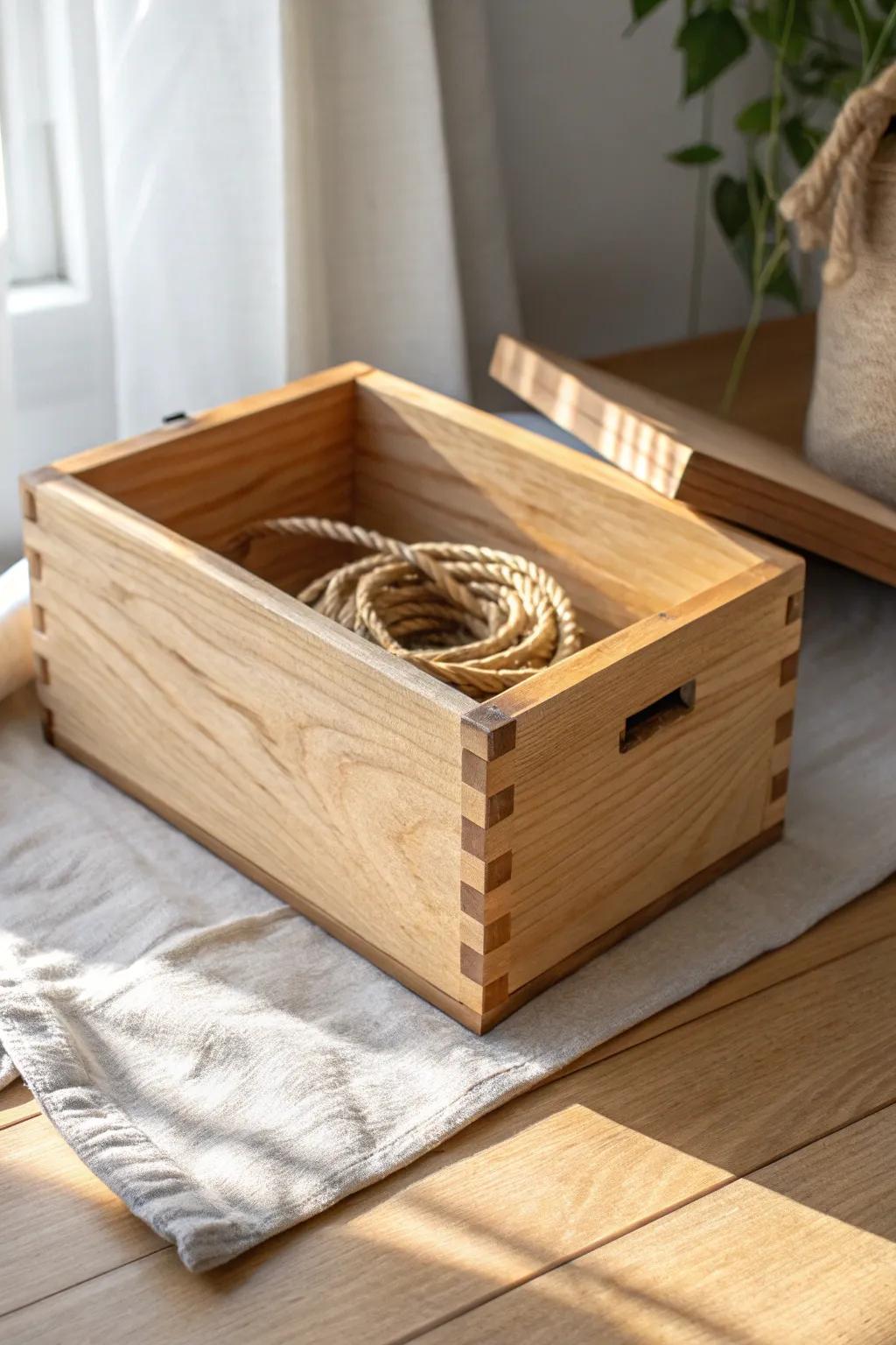 Timeless box-joint storage box—minimal, strong, and beautifully crafted for everyday use.
