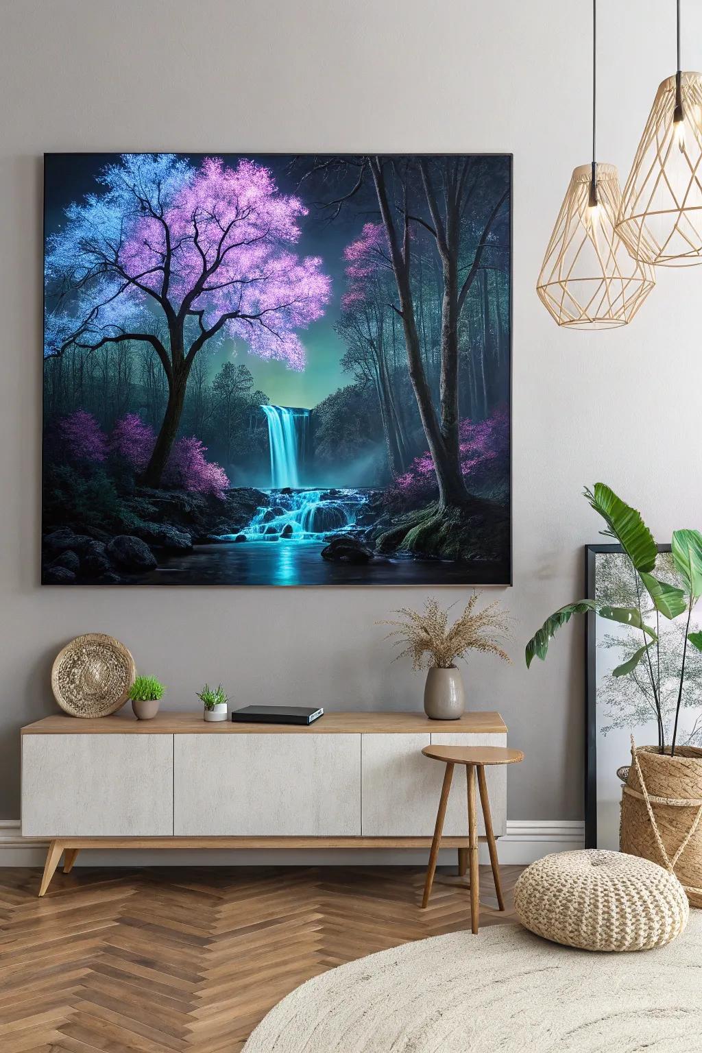 Discover the enchanting glow of nature captured in art – where simplicity meets luminescence.