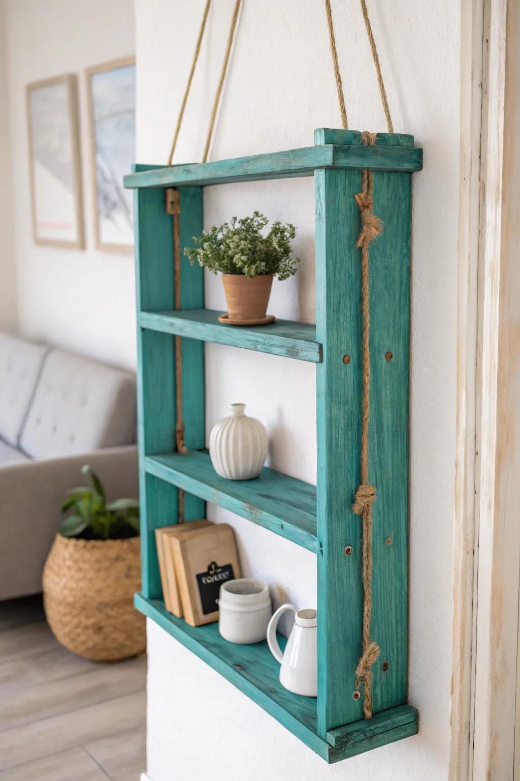 Transform your space with a pop of vibrant teal—where minimalism meets boho charm.
