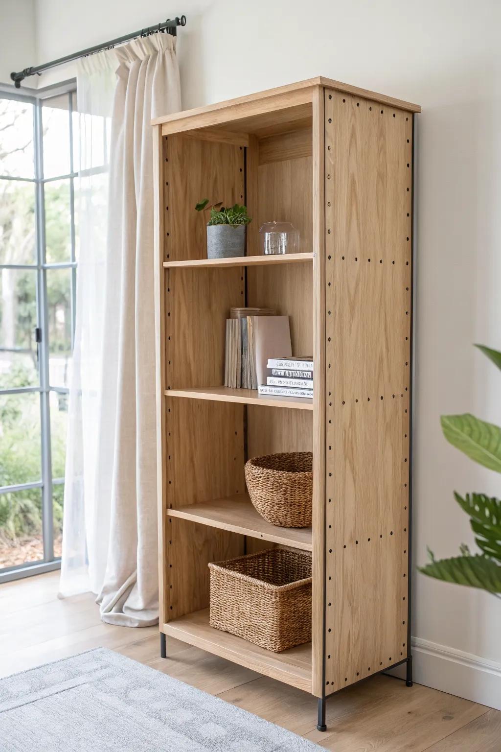 Adjustable shelf standards make classroom storage flexible—raise or lower shelves as needs change.