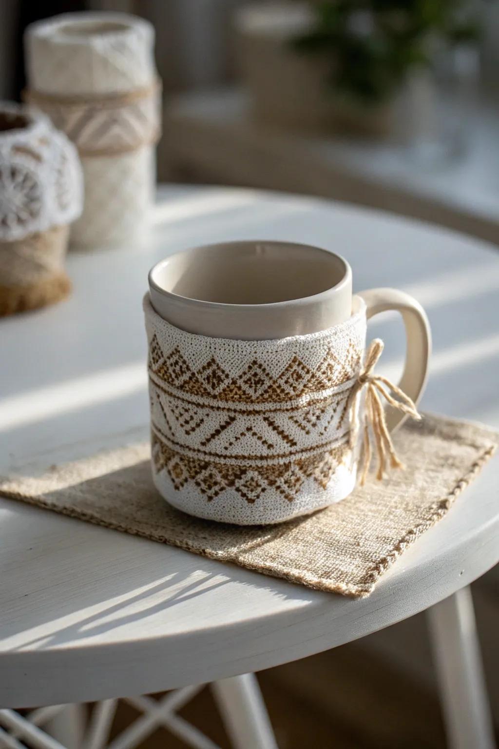 Wrap your mornings in warmth with a textile touch.