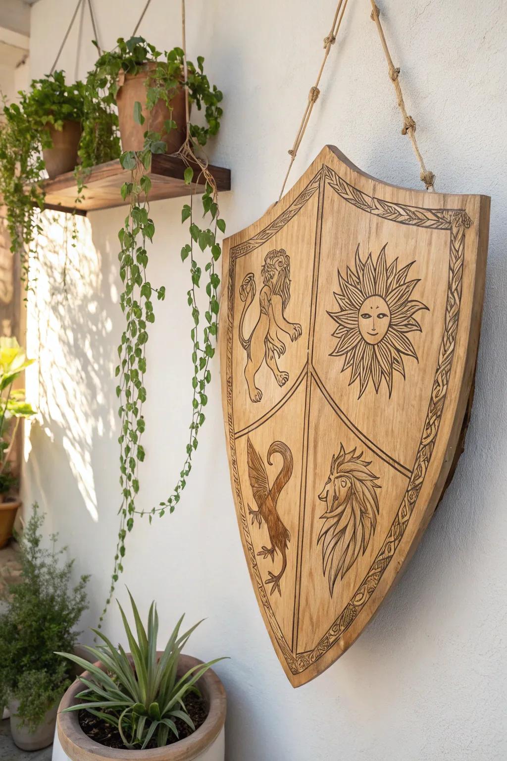 Embrace bravery with a handcrafted Shield of Courage, blending minimalist beauty with meaningful symbols.