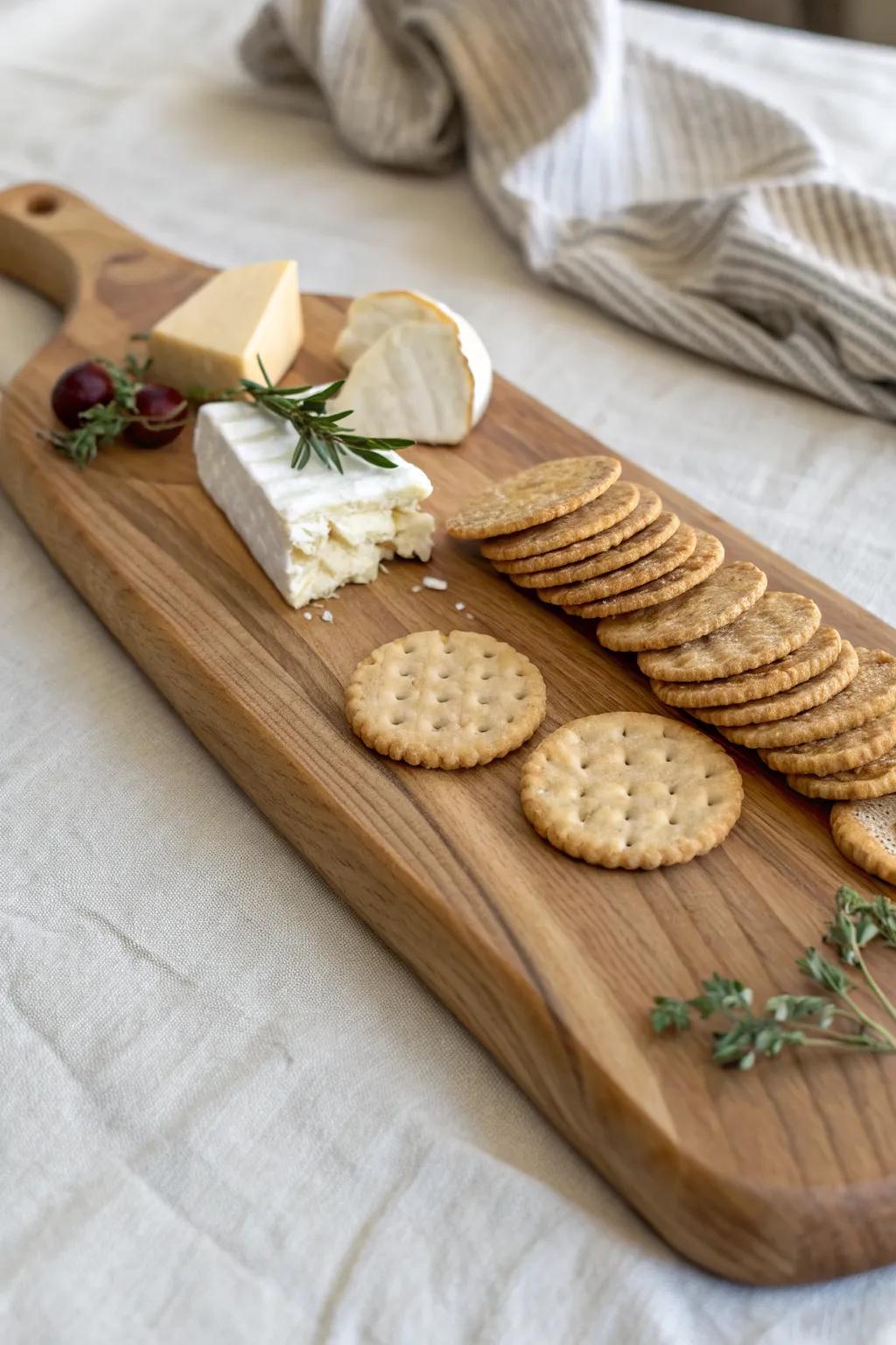 Cracker cascades make your charcuterie board look abundant—airy, tidy, and so inviting.
