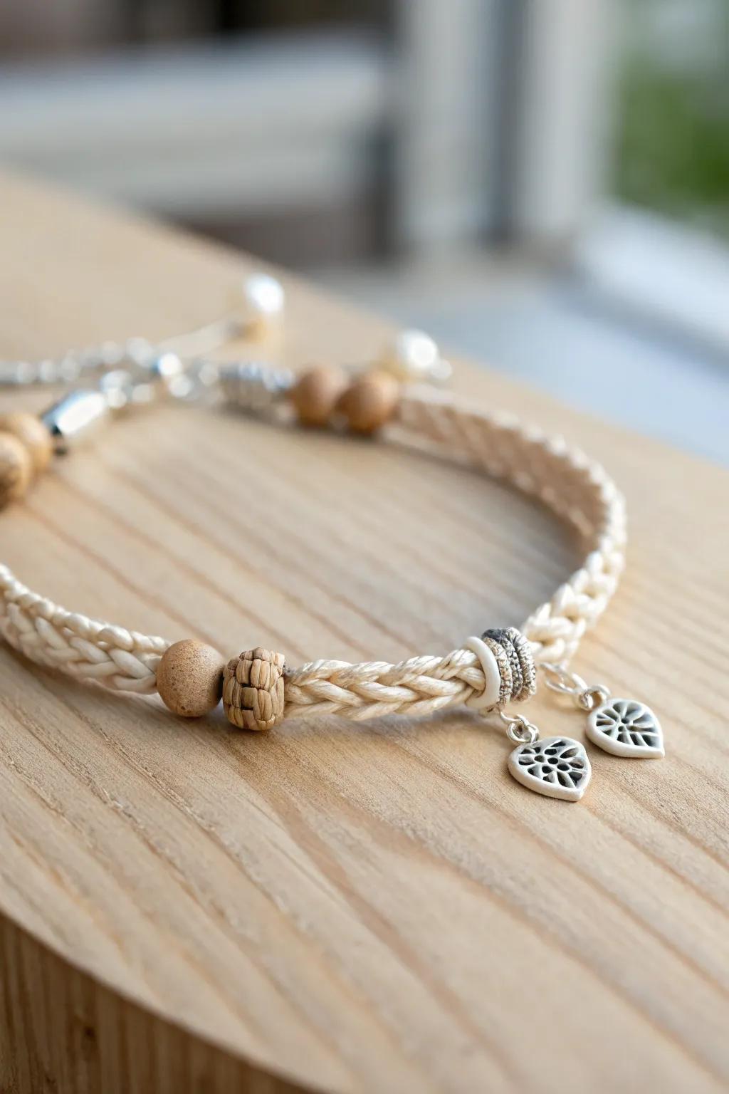 Upcycle with style: Transform old shoelaces into a chic, eco-friendly anklet that's both sustainable and stunning.