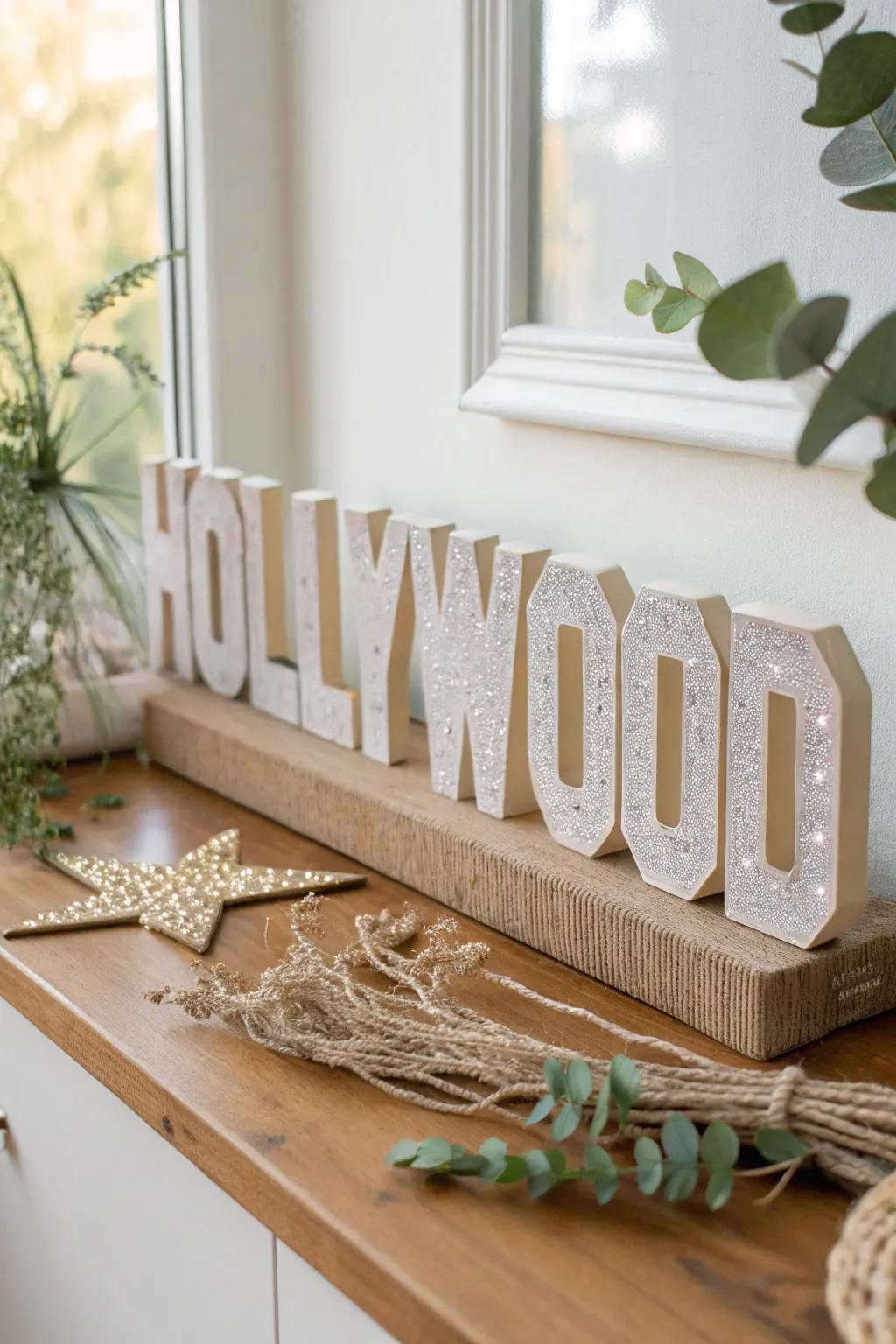Elevate your table setting with this chic DIY Hollywood centerpiece, where simplicity meets sparkle.
