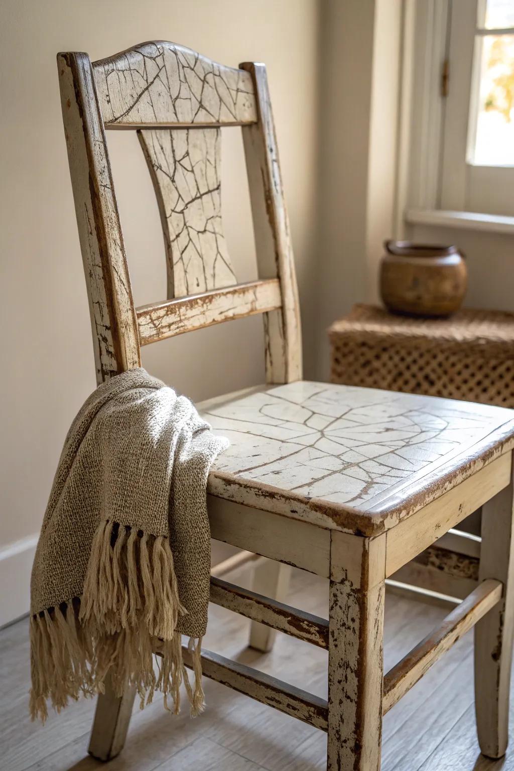 Add a touch of timeless character to your space with the crackling paint technique.