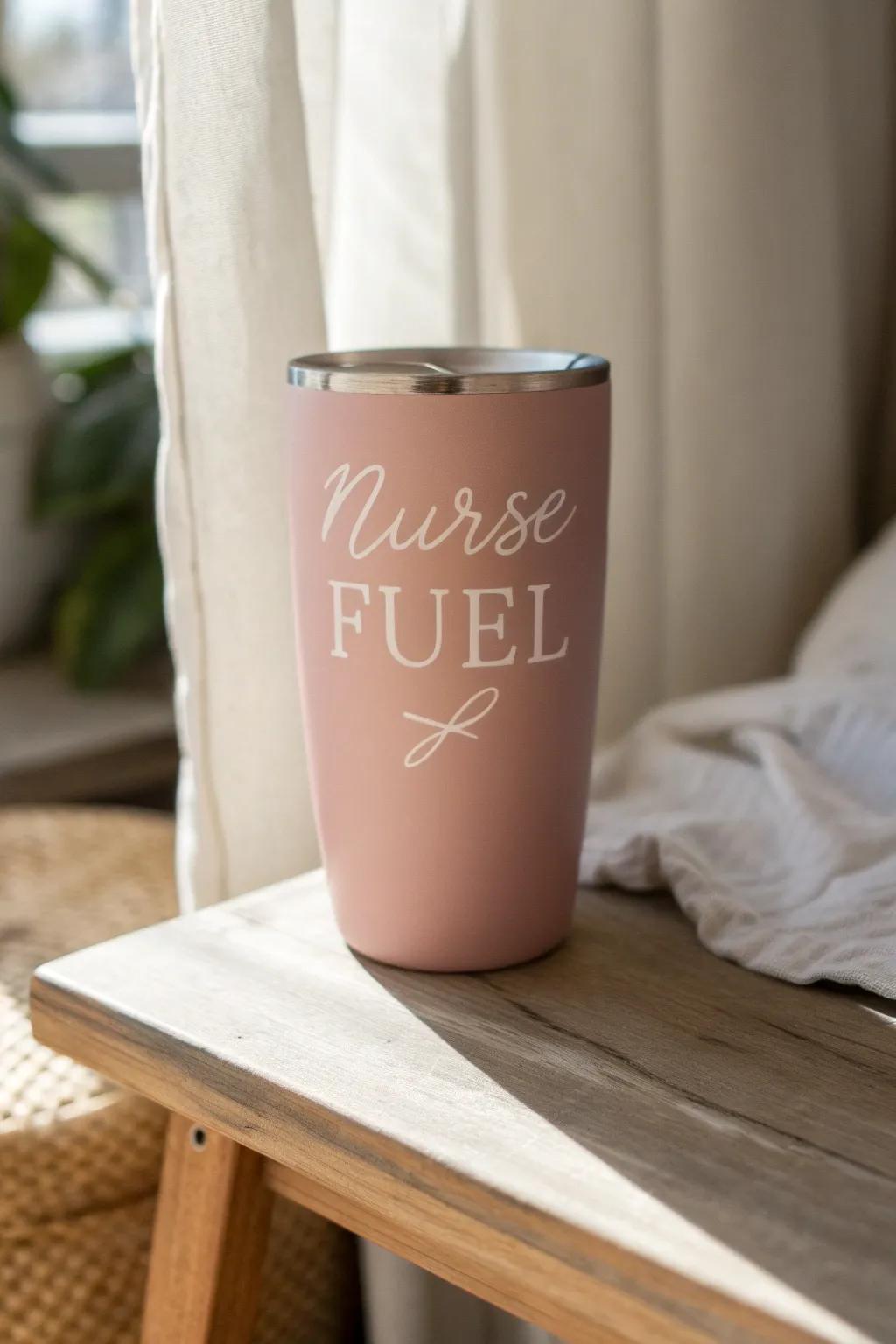 Celebrate the dedication of nurses with a personalized tumbler that's both stylish and functional.